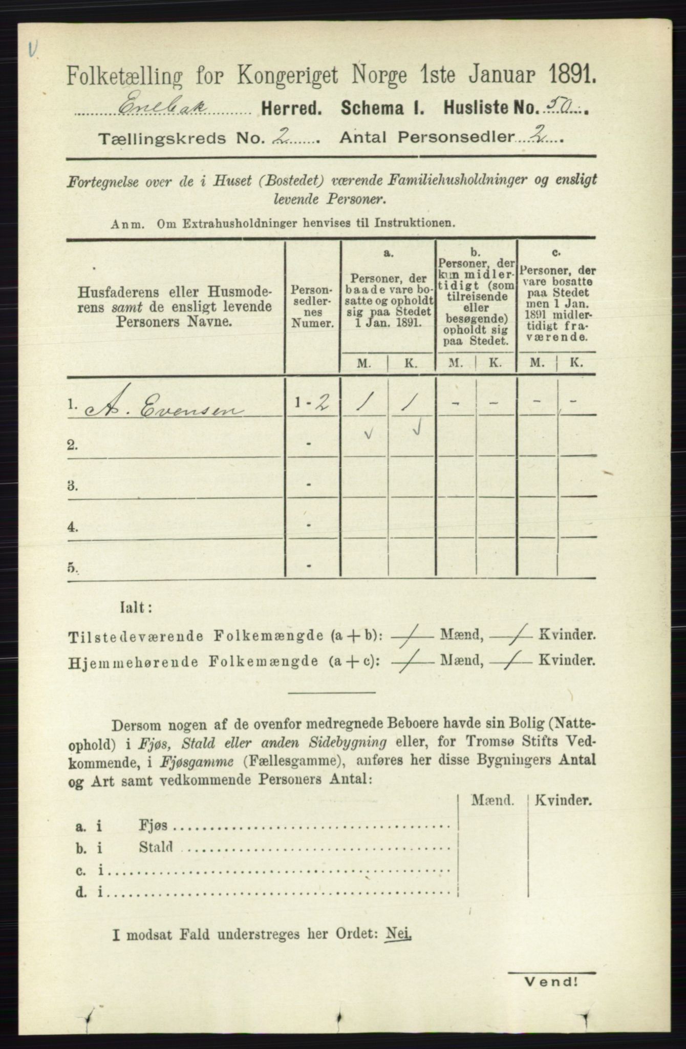 RA, 1891 census for 0229 Enebakk, 1891, p. 756