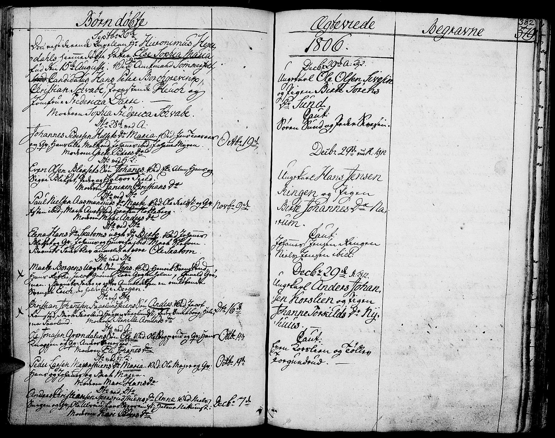 Toten prestekontor, SAH/PREST-102/H/Ha/Haa/L0007: Parish register (official) no. 7, 1794-1809, p. 382