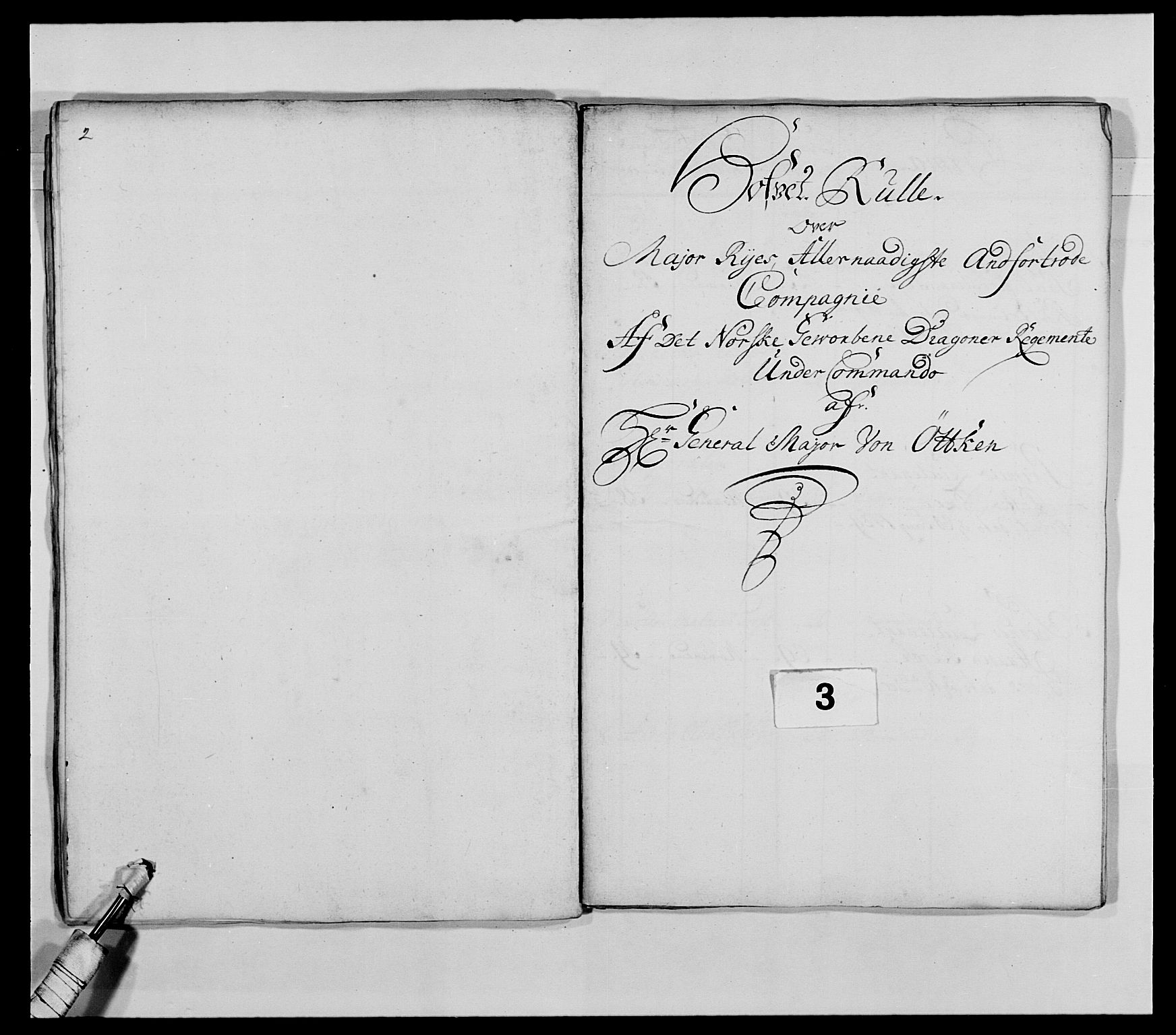 Kommanderende general (KG I) med Det norske krigsdirektorium, RA/EA-5419/E/Ea/L0474: Kavaleriet, 1682-1730, p. 238