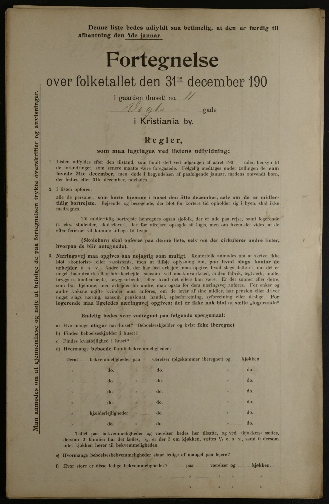 OBA, Municipal Census 1901 for Kristiania, 1901, p. 19077