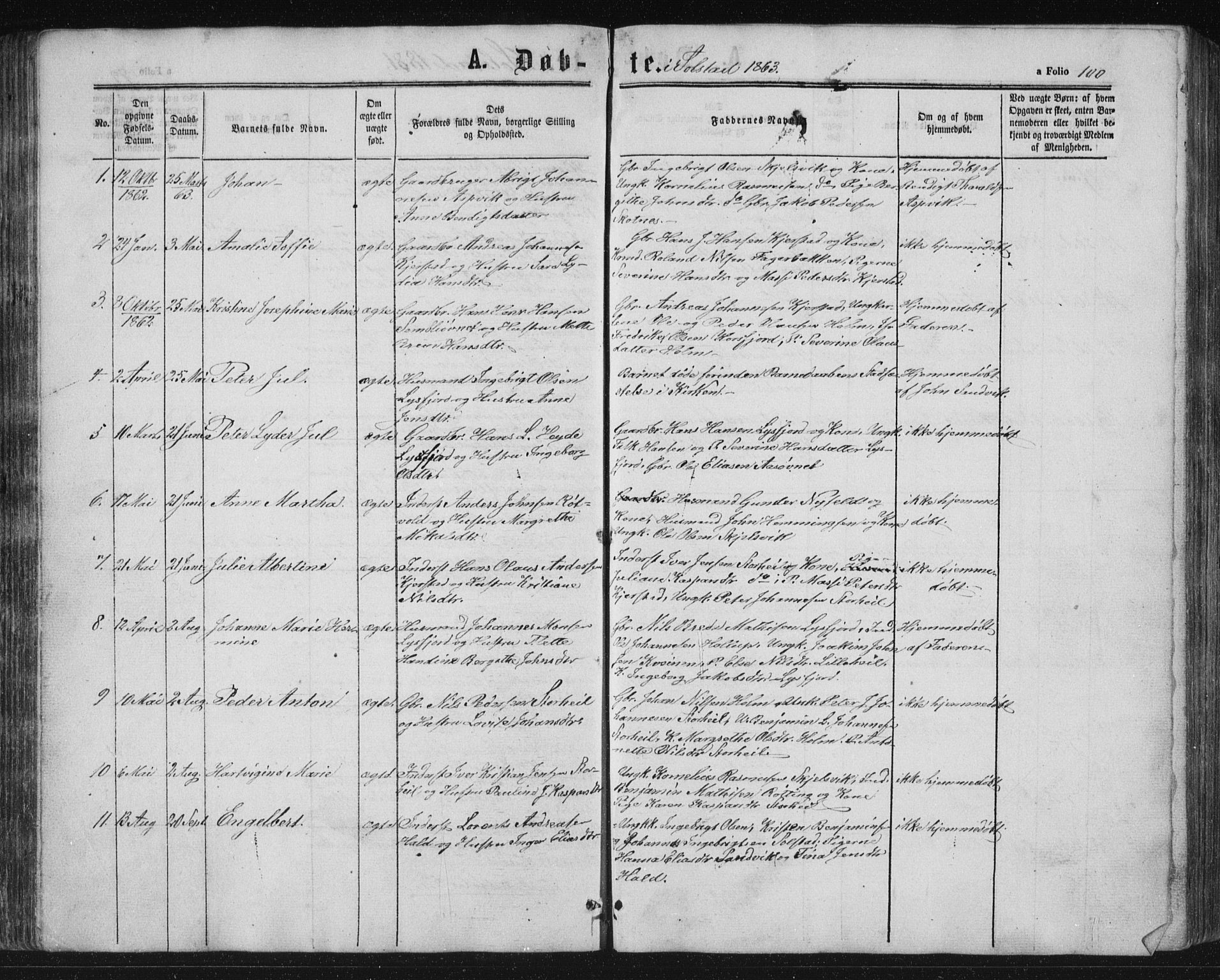 Ministerialprotokoller, klokkerbøker og fødselsregistre - Nordland, SAT/A-1459/810/L0159: Parish register (copy) no. 810C02 /2, 1863-1883, p. 100