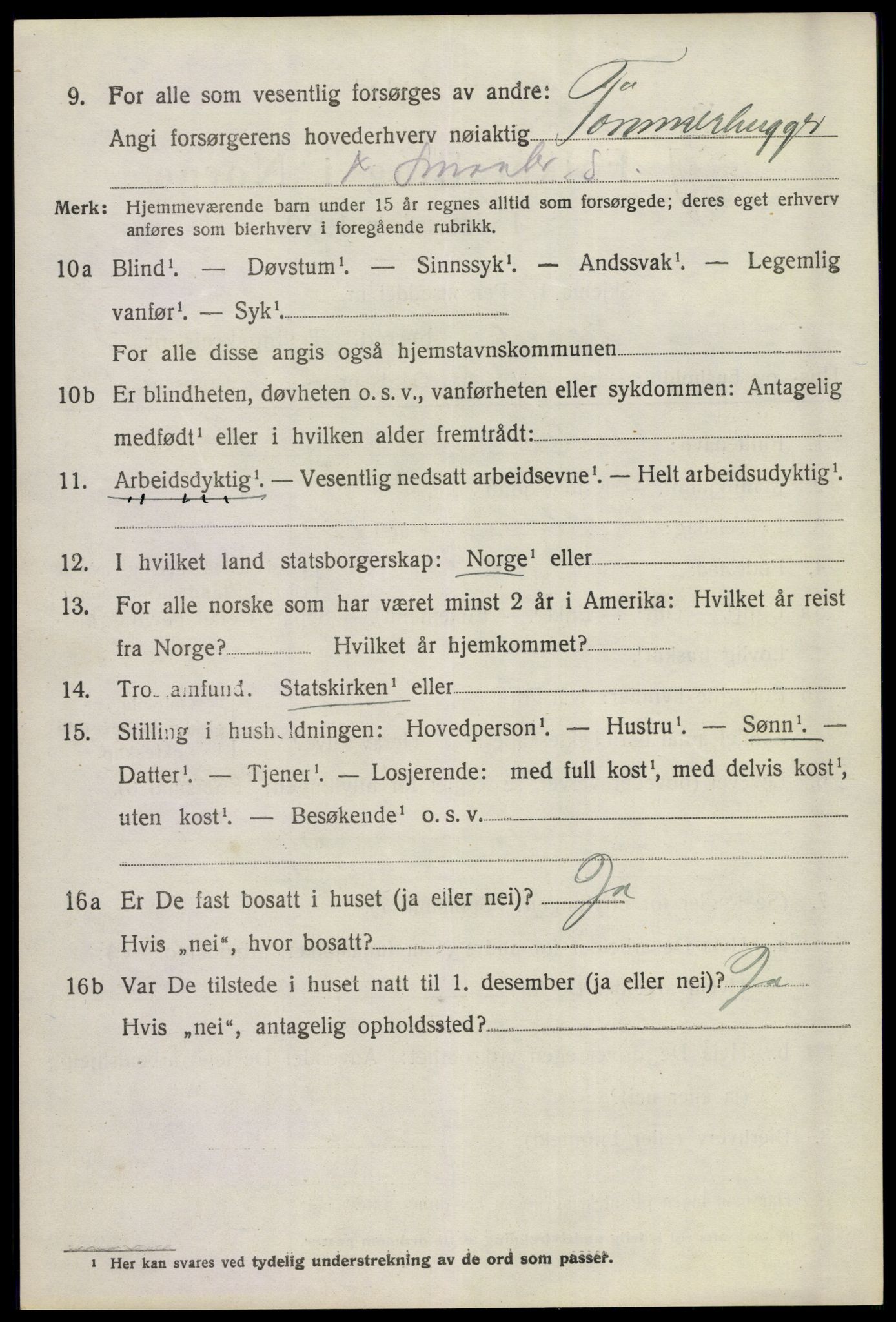 SAKO, 1920 census for Sigdal, 1920, p. 3149