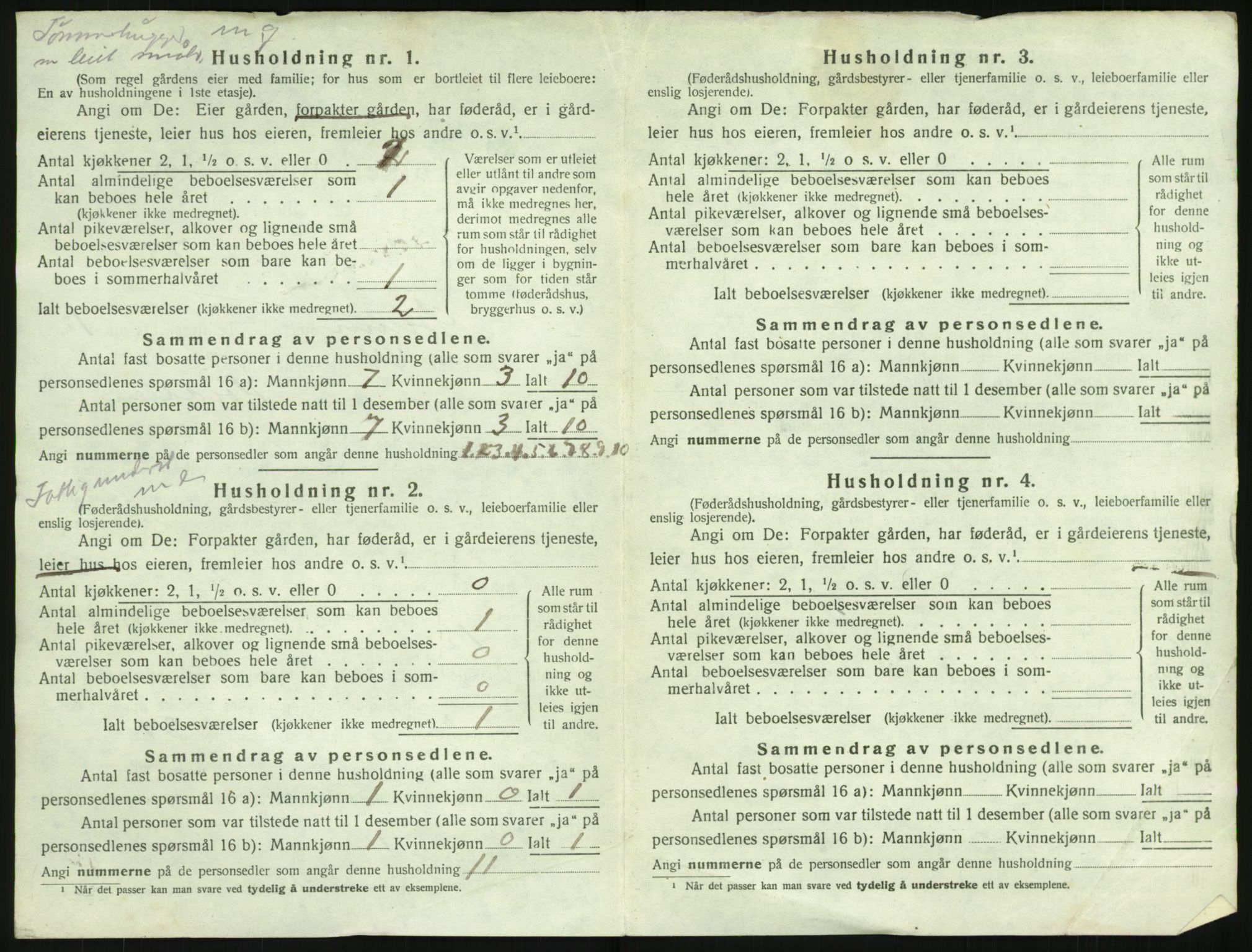 SAKO, 1920 census for Solum, 1920, p. 2245