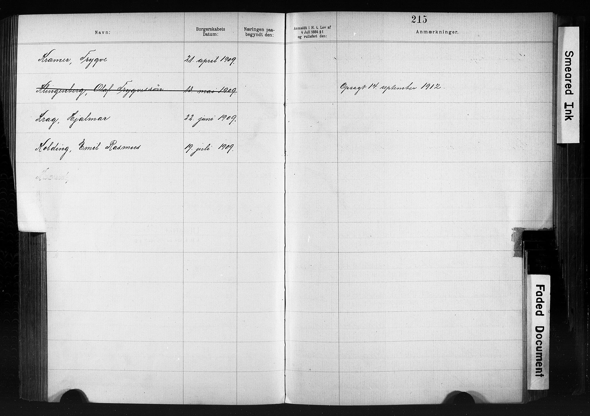 Kristiania magistrat, SAO/A-10711/F/Fb/L0007: Borgerrulle, 1879-1909, p. 166