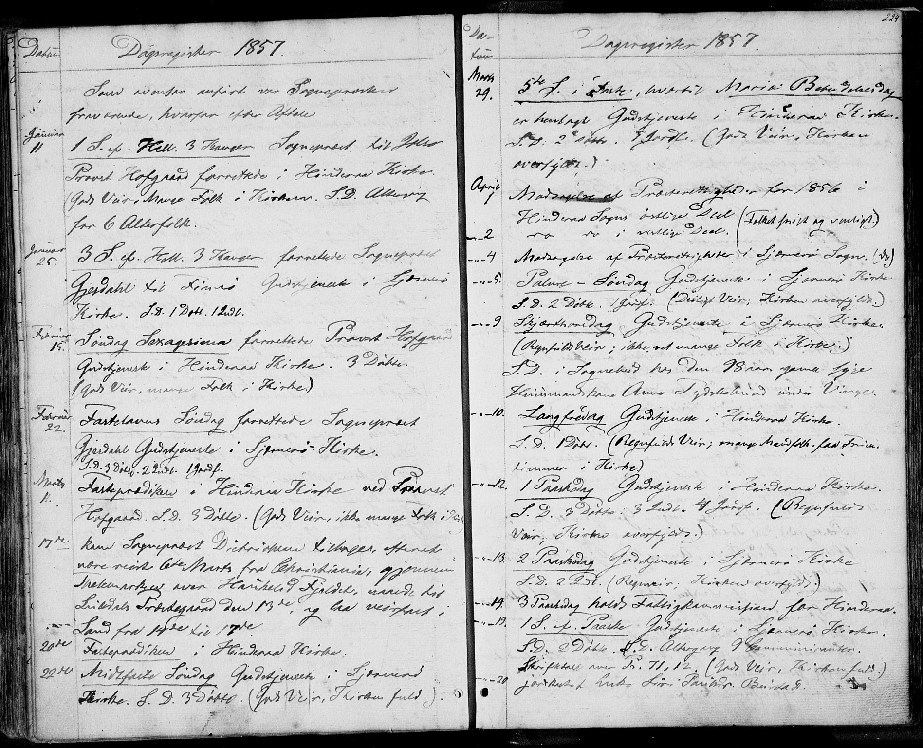 Nedstrand sokneprestkontor, SAST/A-101841/01/IV: Parish register (official) no. A 8, 1839-1860, p. 224