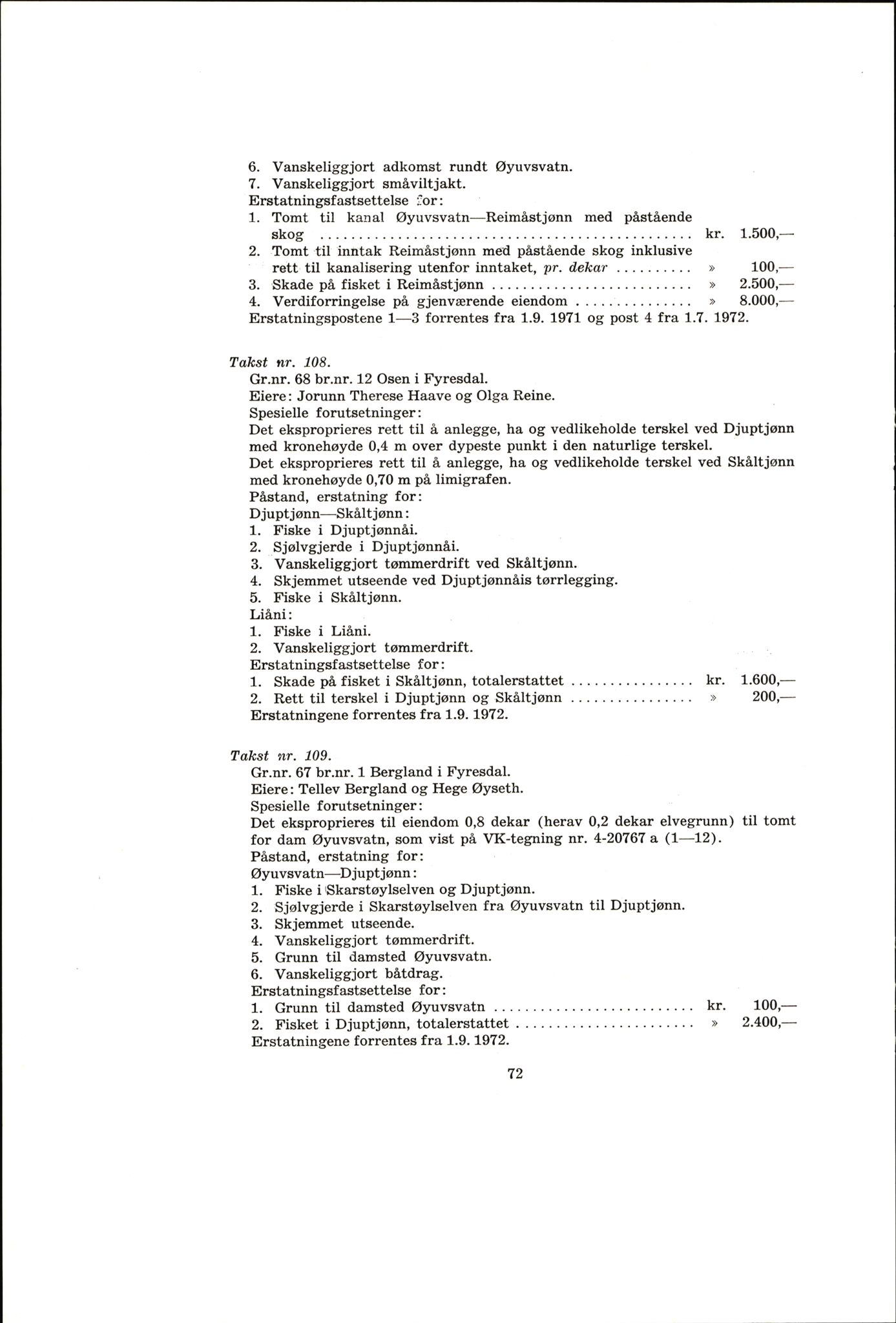 Vest-Telemark sorenskriveri, AV/SAKO-A-134/F/Fo/Fob/L0004: Skjønn/rettsbøker for kraftutbygging/veg, 1973-1989, p. 74