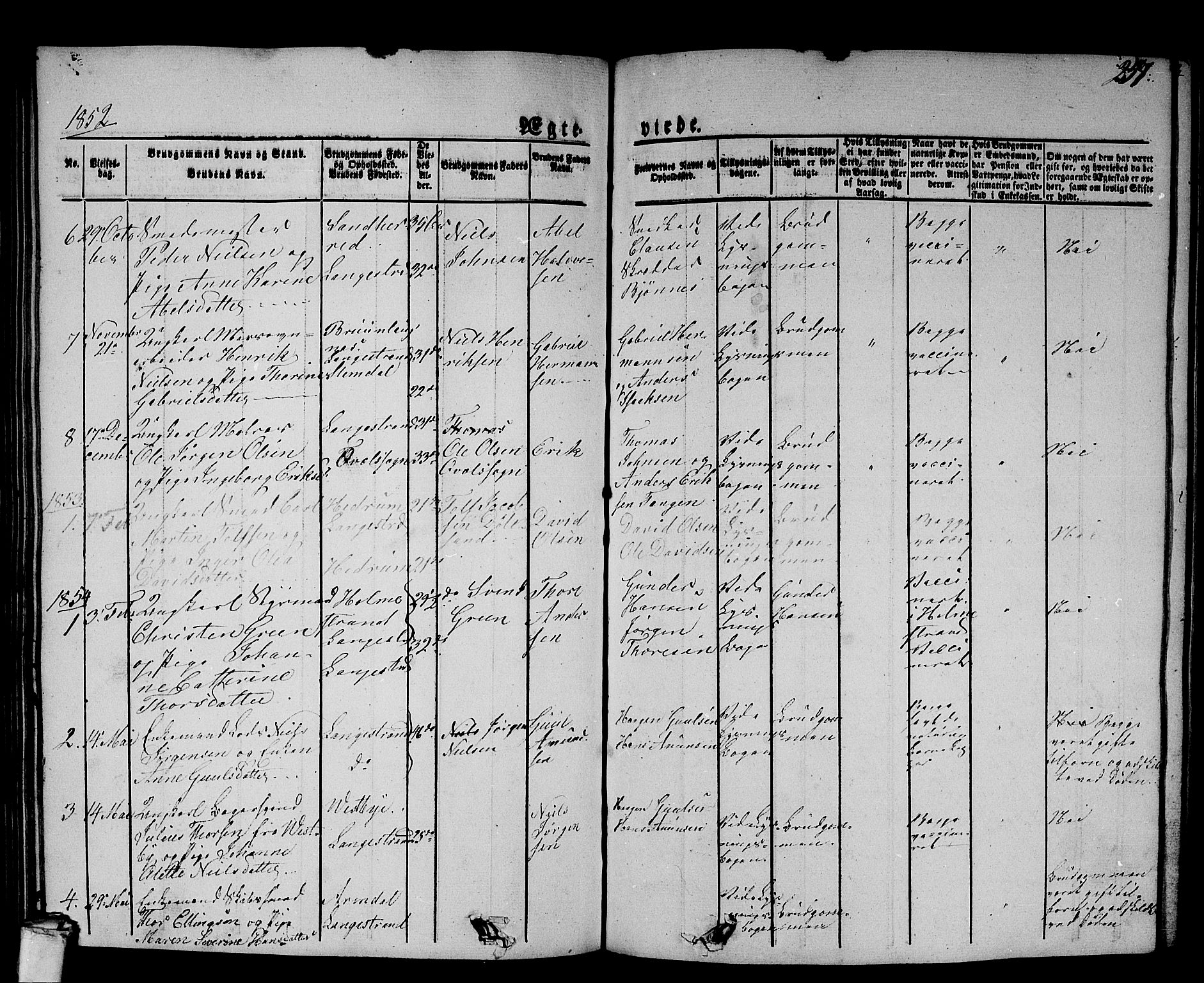 Larvik kirkebøker, AV/SAKO-A-352/G/Gb/L0002: Parish register (copy) no. II 2, 1843-1866, p. 257