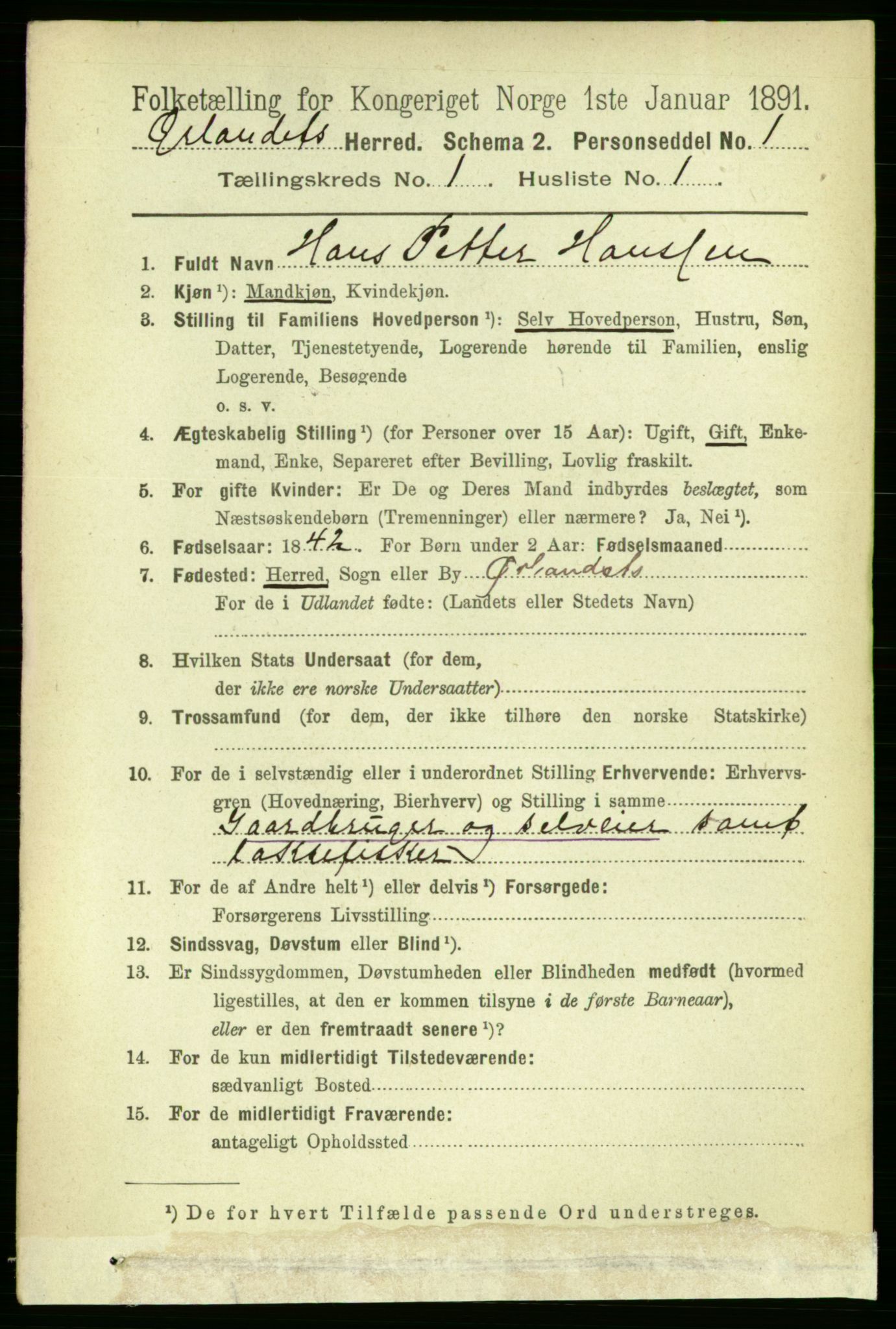 RA, 1891 census for 1621 Ørland, 1891, p. 86