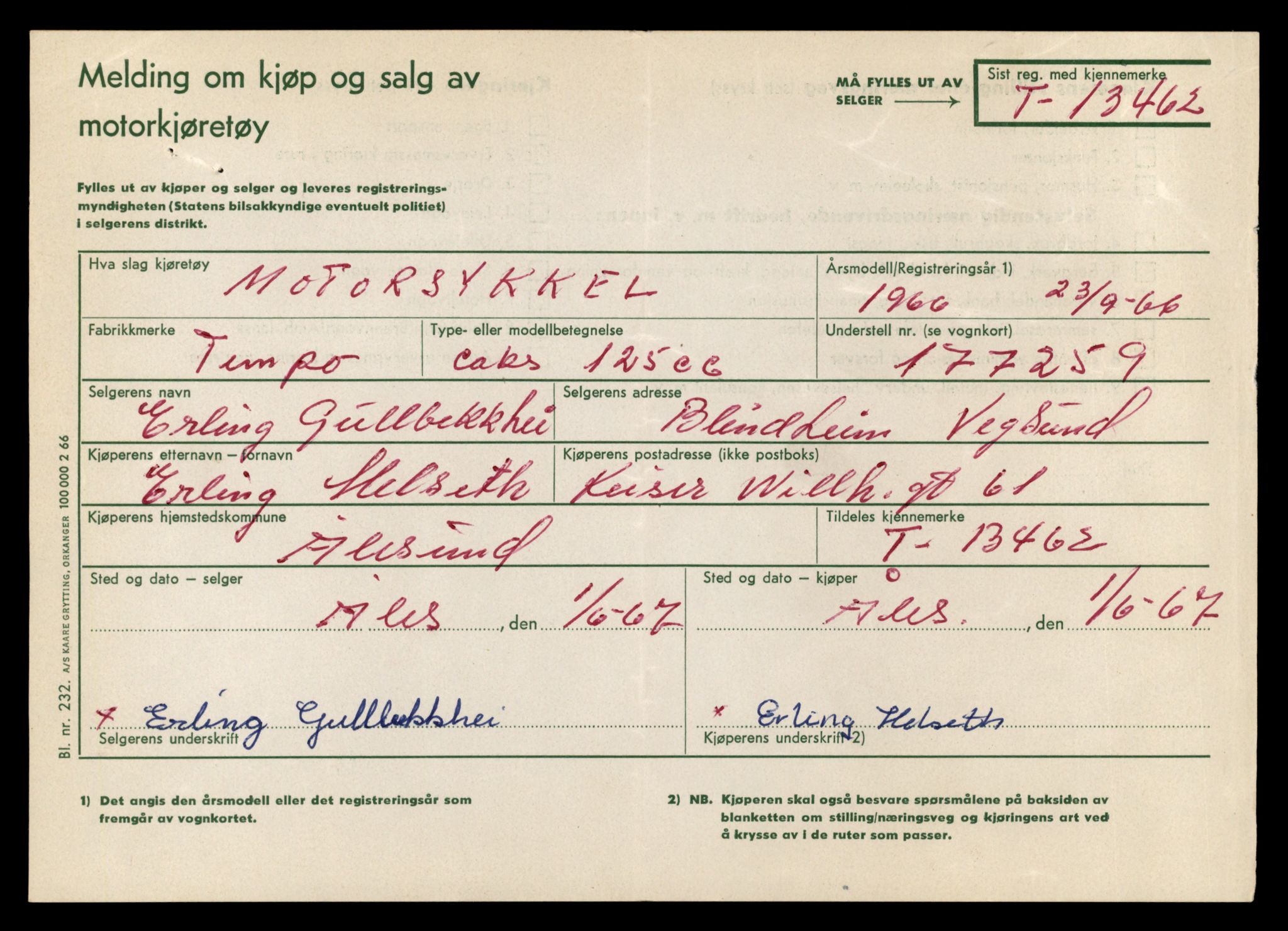 Møre og Romsdal vegkontor - Ålesund trafikkstasjon, AV/SAT-A-4099/F/Fe/L0039: Registreringskort for kjøretøy T 13361 - T 13530, 1927-1998, p. 1755
