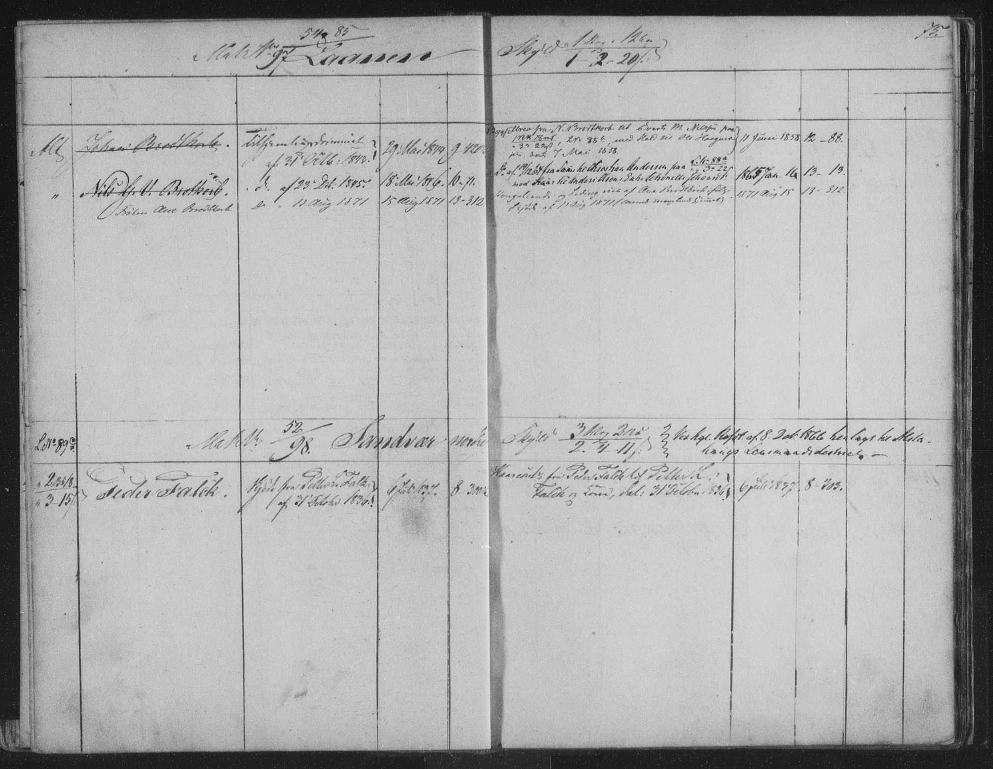 Søndre Helgeland sorenskriveri, SAT/A-4575/1/2/2A/2Aa/L0009: Mortgage register no. 9, 1794-1874, p. 75