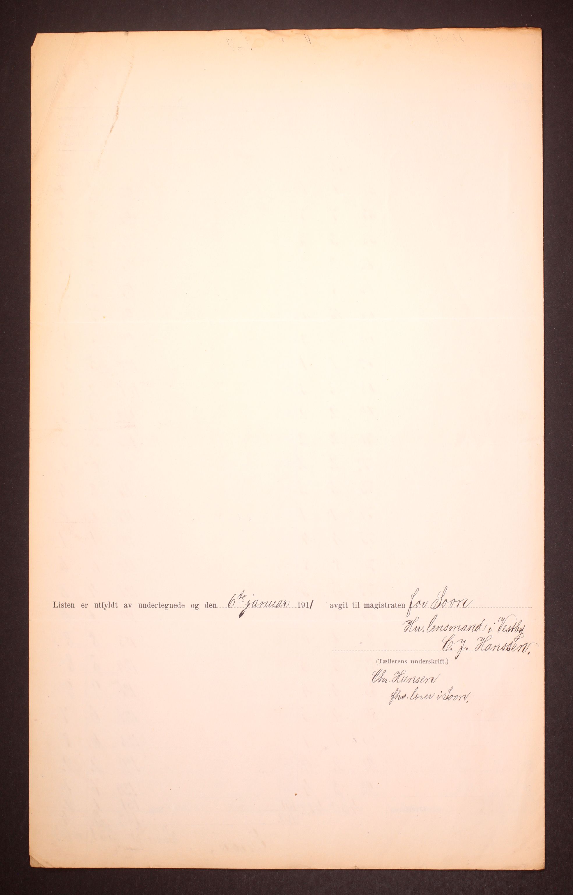 RA, 1910 census for Son, 1910, p. 6