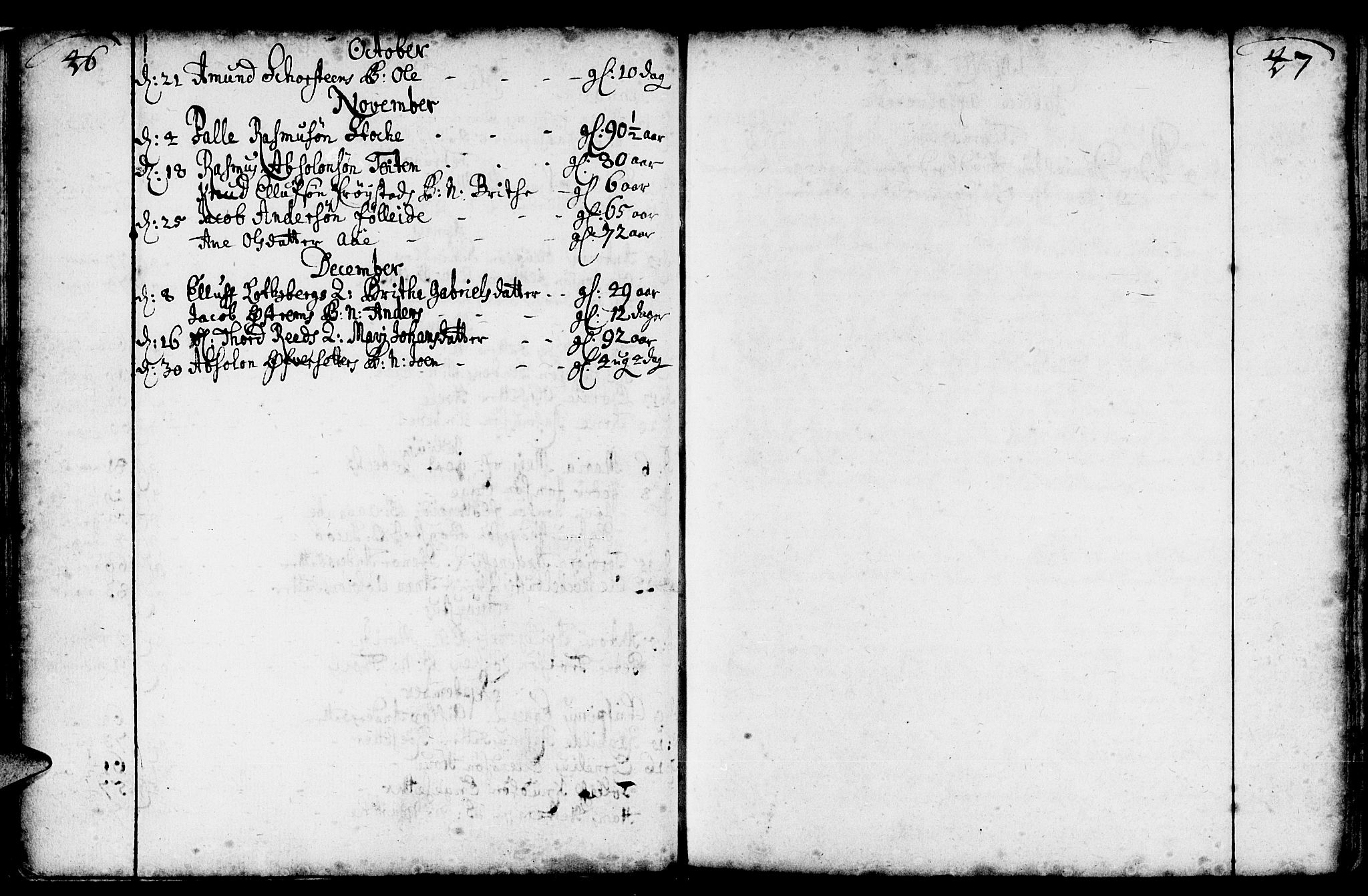 Gloppen sokneprestembete, AV/SAB-A-80101/H/Haa/Haaa/L0002: Parish register (official) no. A 2, 1712-1735, p. 46-47