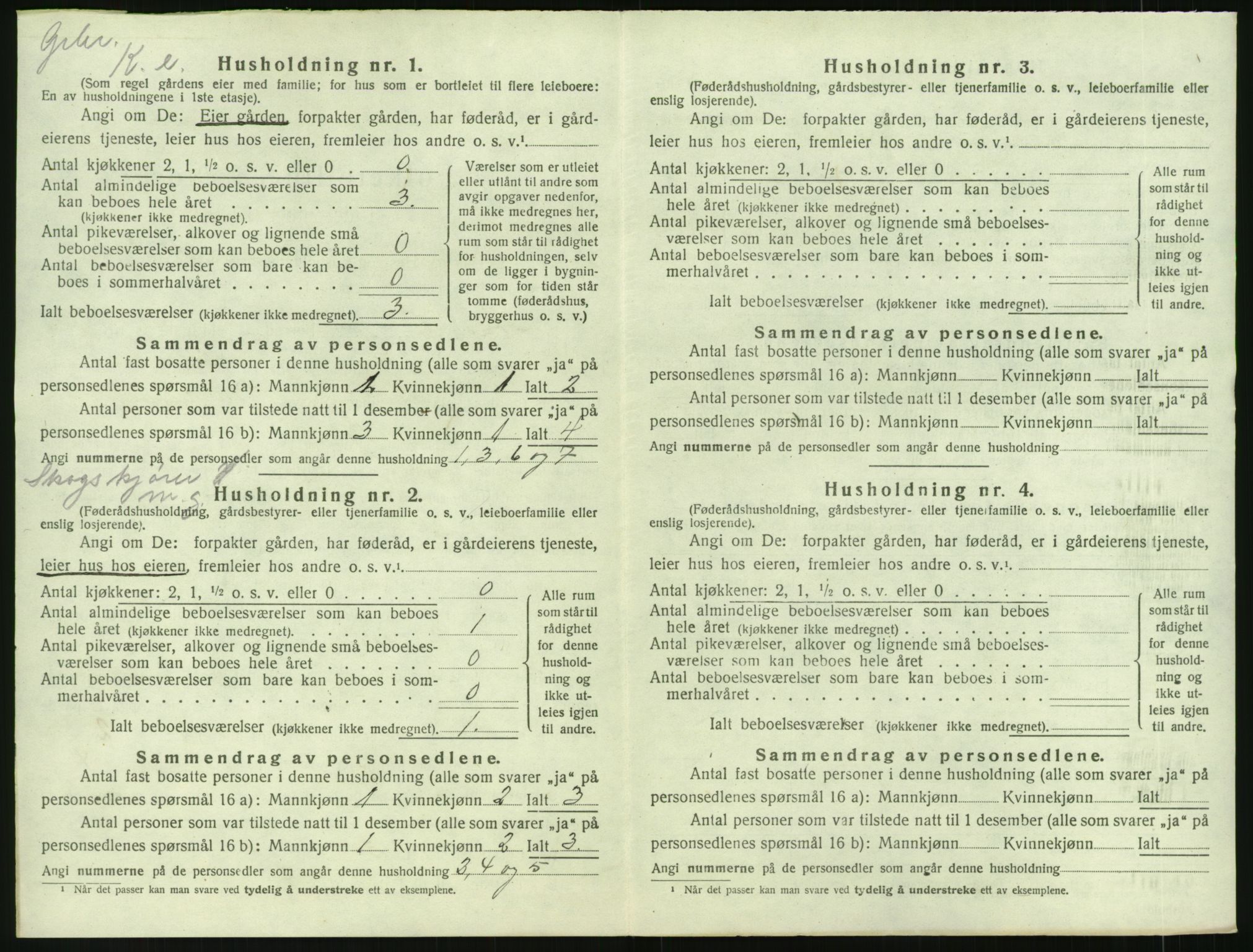 SAK, 1920 census for Åmli, 1920, p. 50