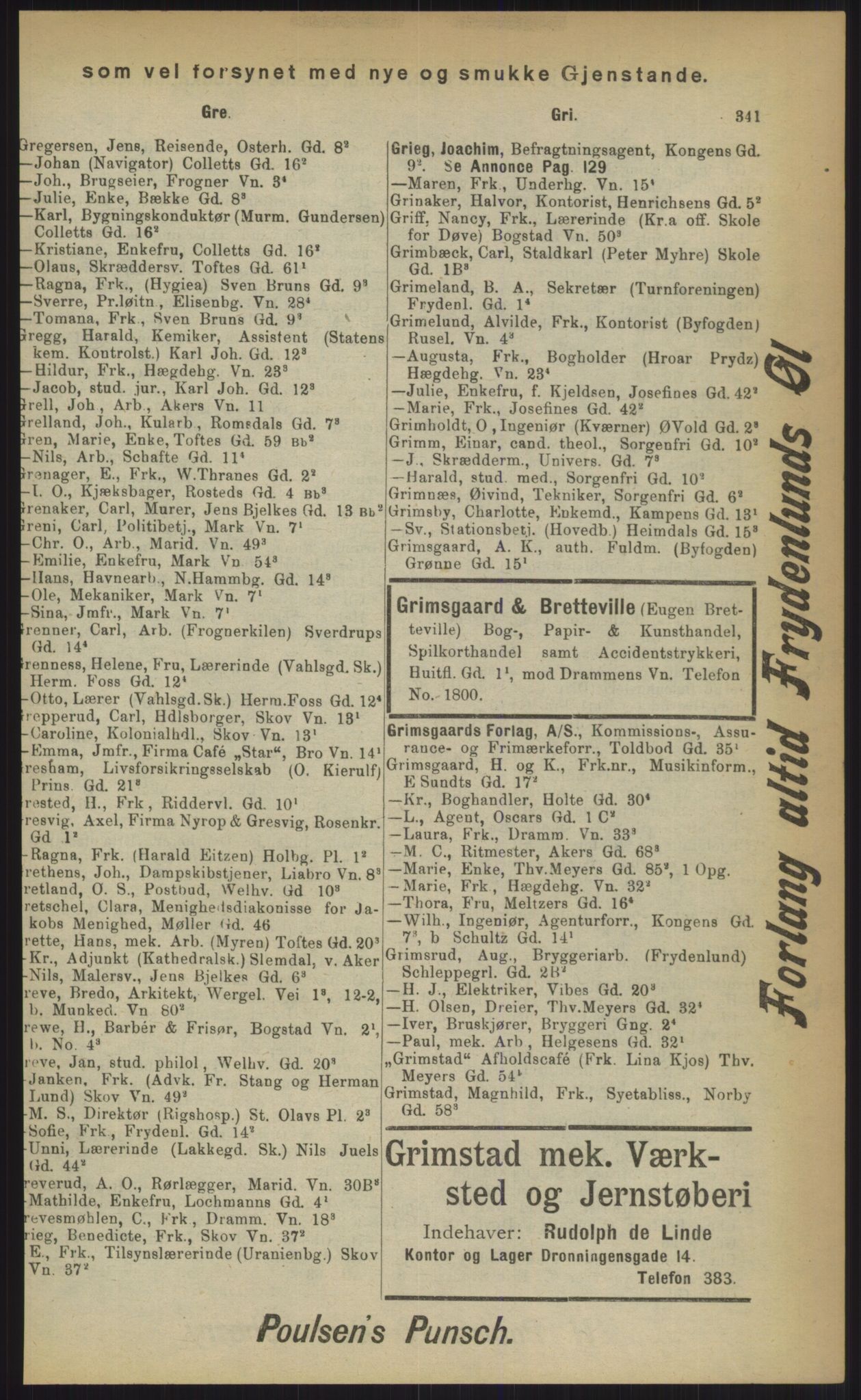 Kristiania/Oslo adressebok, PUBL/-, 1903, p. 341