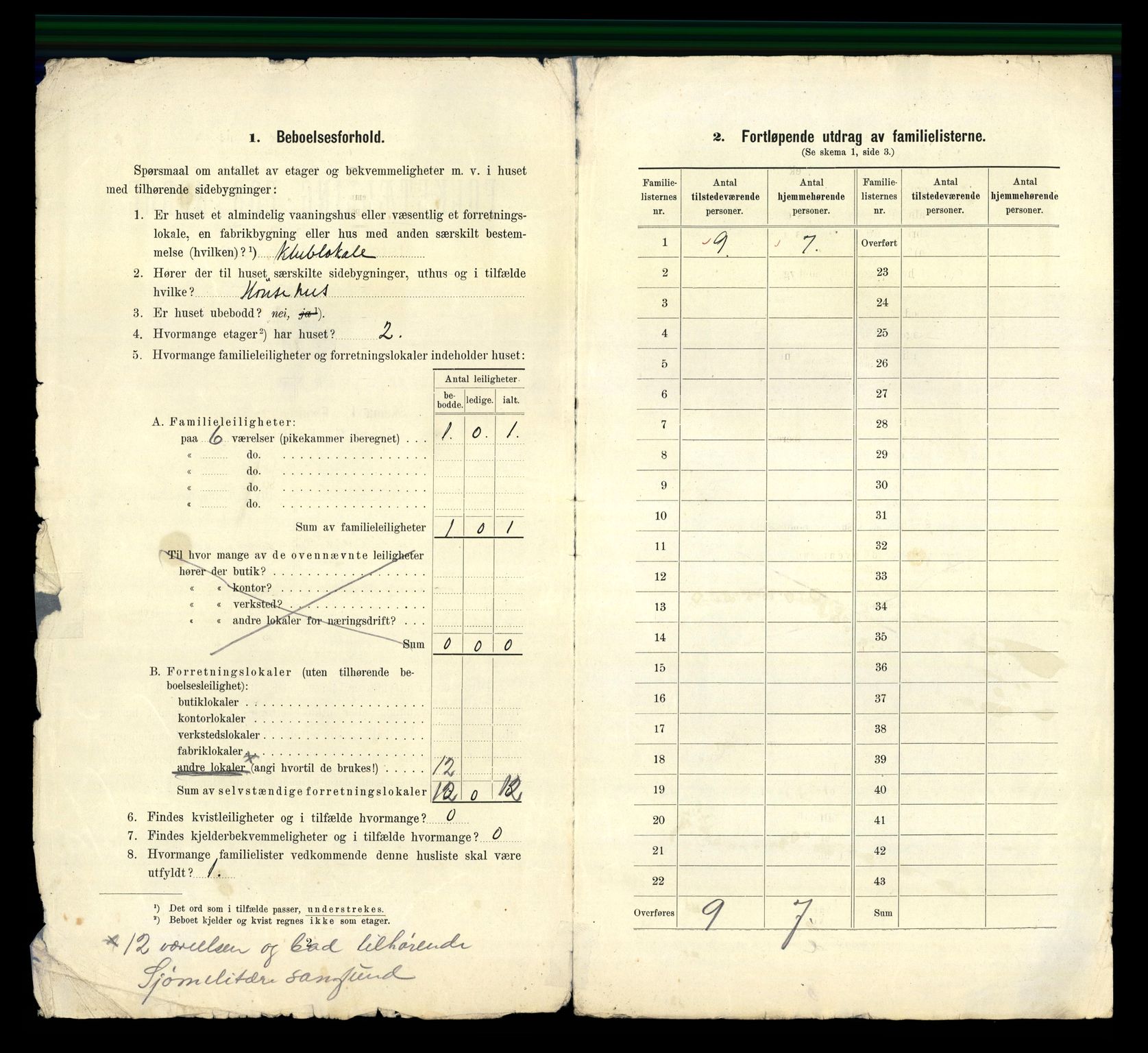 RA, 1910 census for Horten, 1910, p. 45