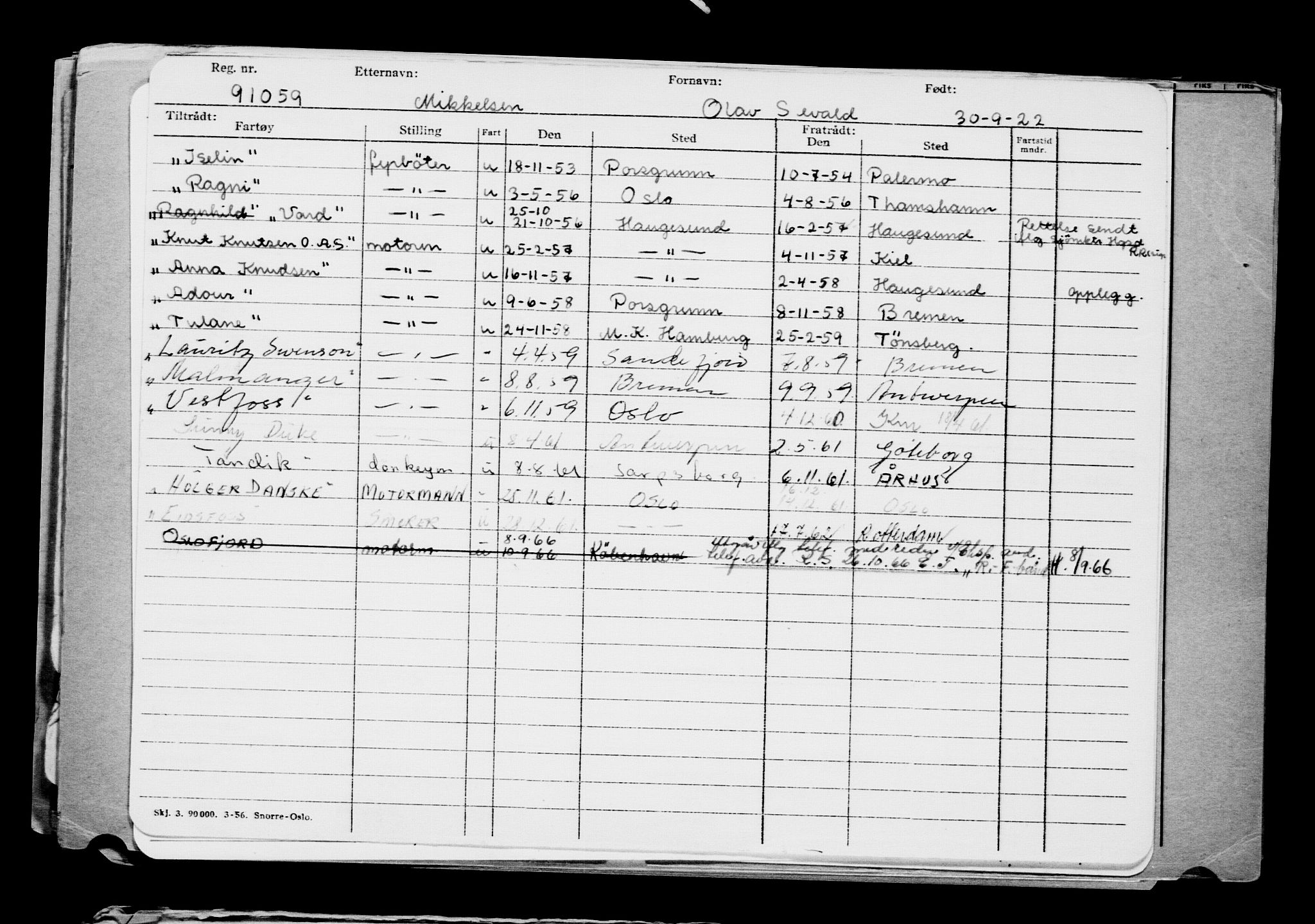 Direktoratet for sjømenn, AV/RA-S-3545/G/Gb/L0210: Hovedkort, 1922, p. 930