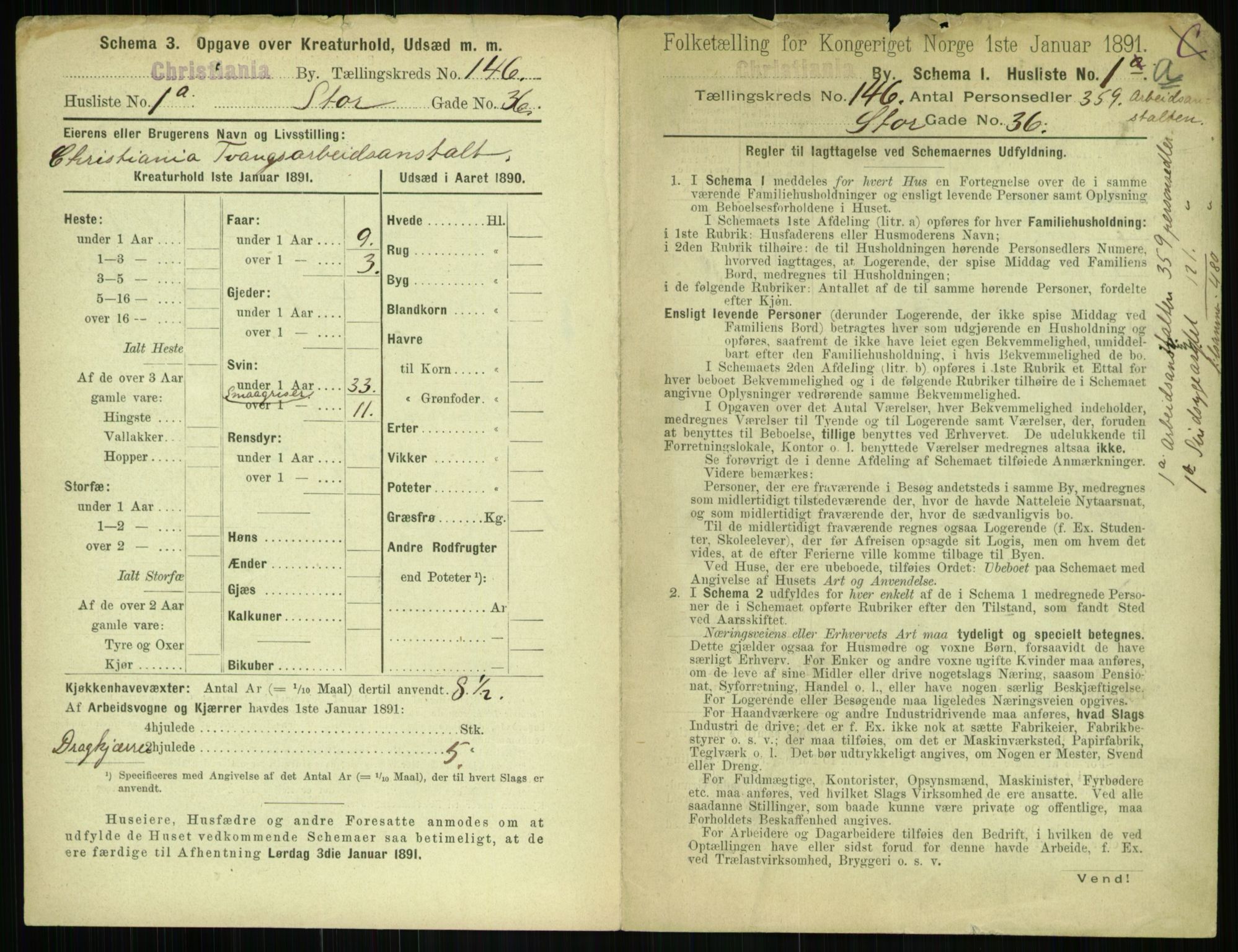 RA, 1891 census for 0301 Kristiania, 1891, p. 80100