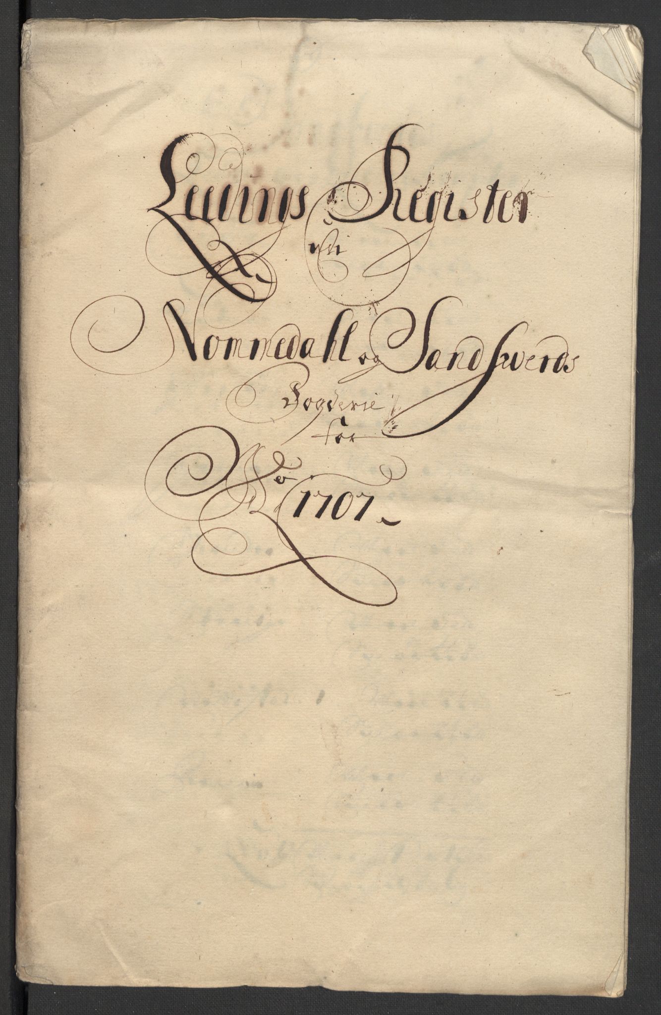 Rentekammeret inntil 1814, Reviderte regnskaper, Fogderegnskap, RA/EA-4092/R24/L1584: Fogderegnskap Numedal og Sandsvær, 1707-1708, p. 16