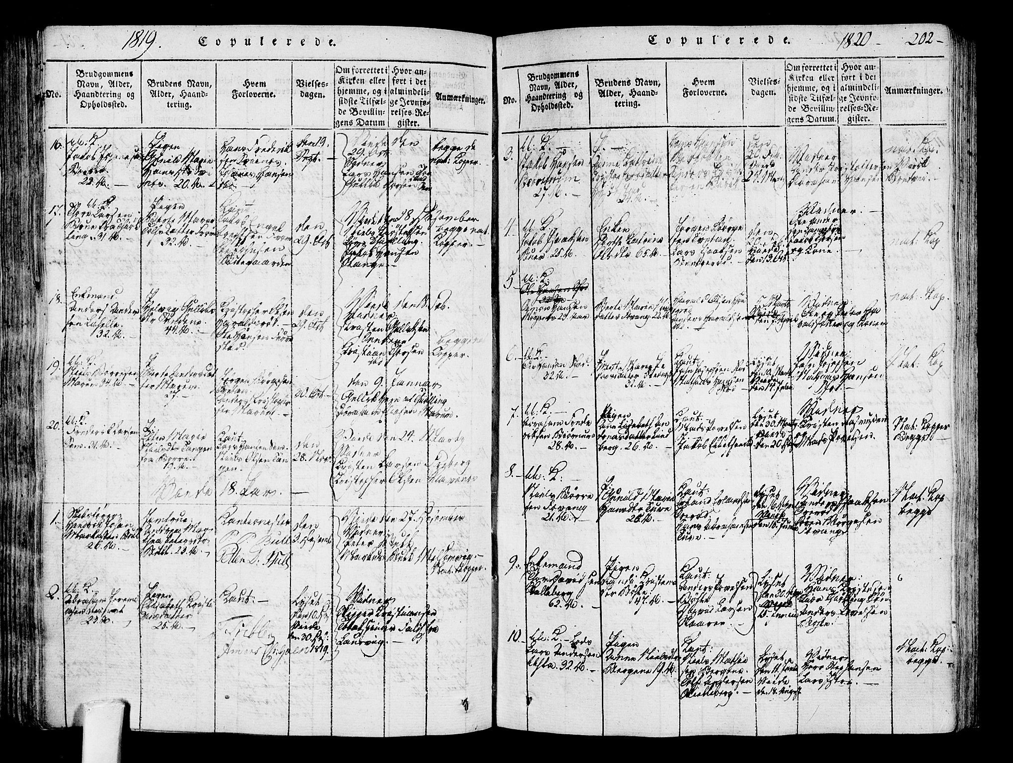 Sandar kirkebøker, SAKO/A-243/F/Fa/L0004: Parish register (official) no. 4, 1814-1832, p. 202