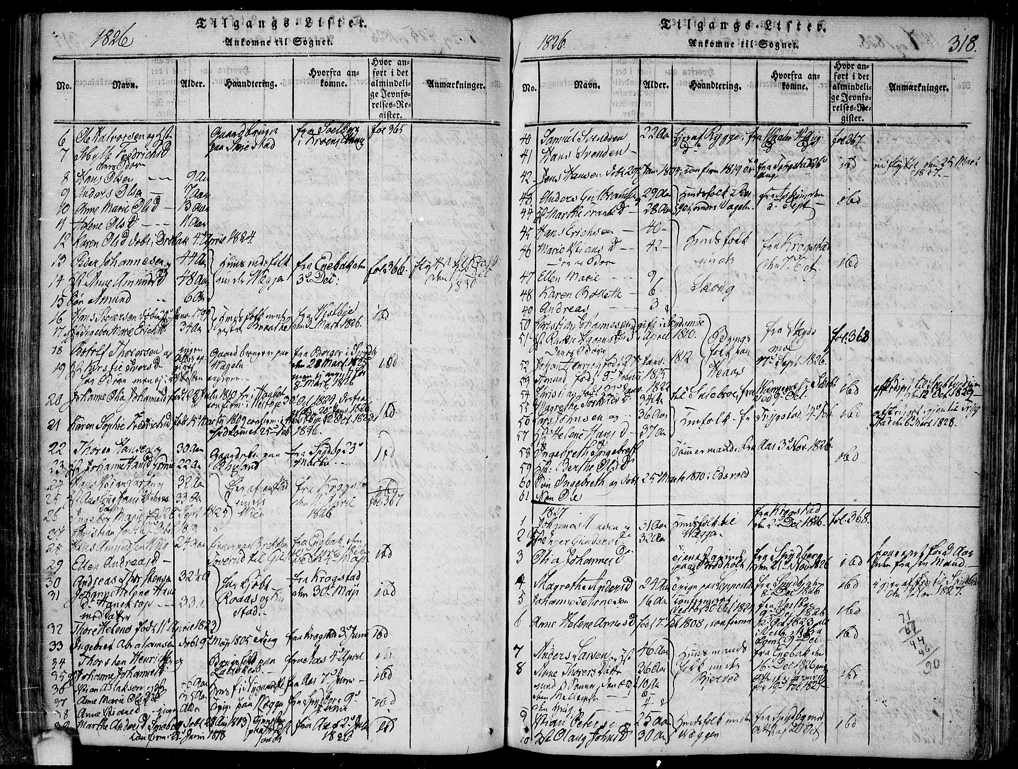 Hobøl prestekontor Kirkebøker, SAO/A-2002/F/Fa/L0002: Parish register (official) no. I 2, 1814-1841, p. 318