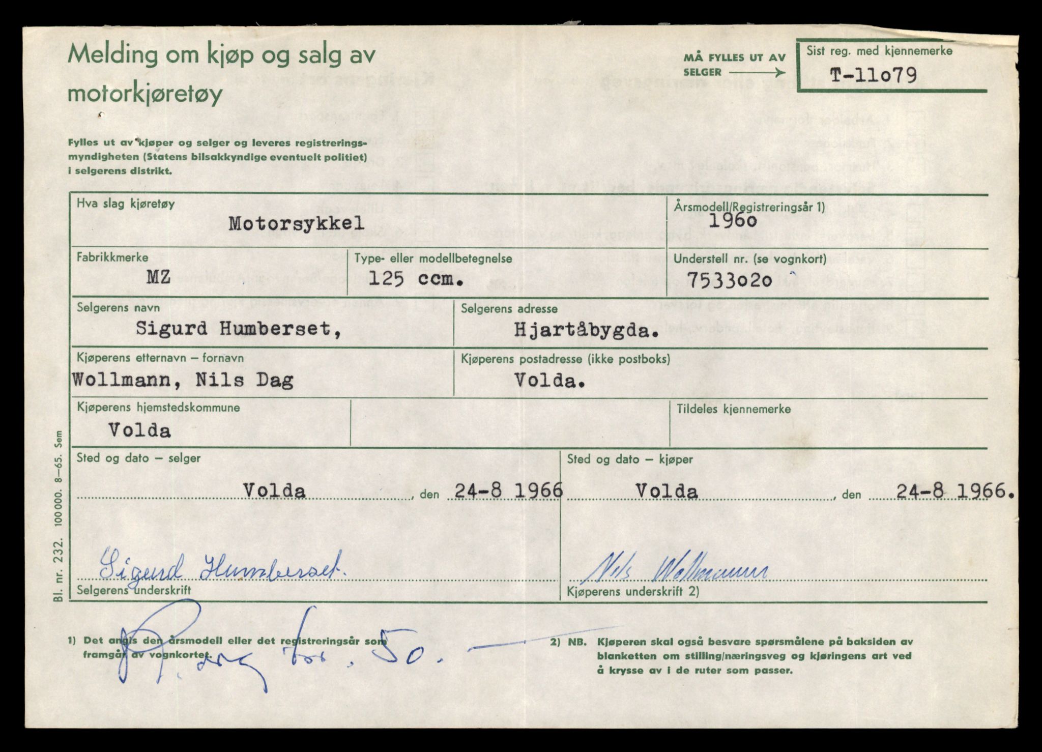 Møre og Romsdal vegkontor - Ålesund trafikkstasjon, AV/SAT-A-4099/F/Fe/L0026: Registreringskort for kjøretøy T 11046 - T 11160, 1927-1998, p. 993