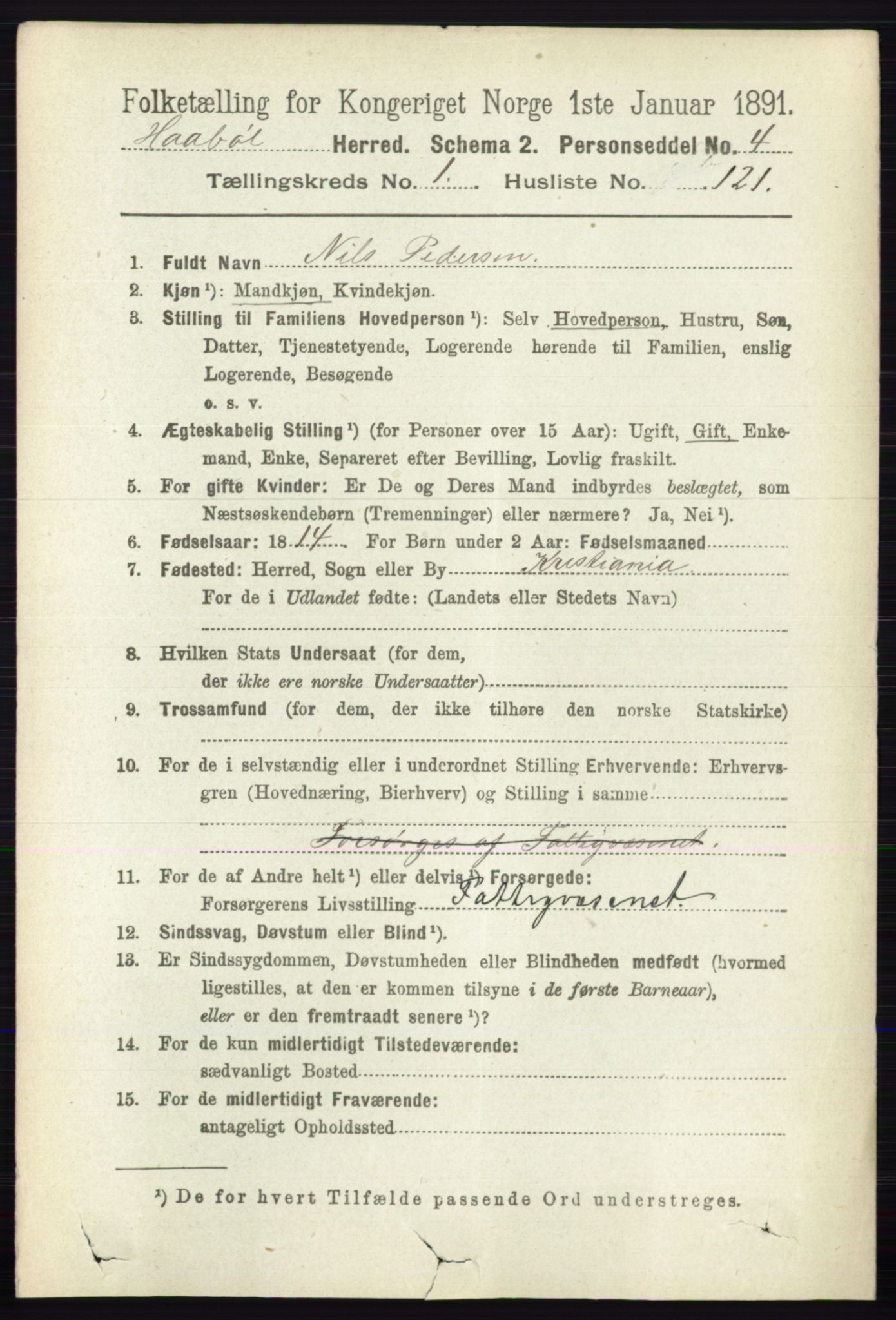 RA, 1891 census for 0138 Hobøl, 1891, p. 921