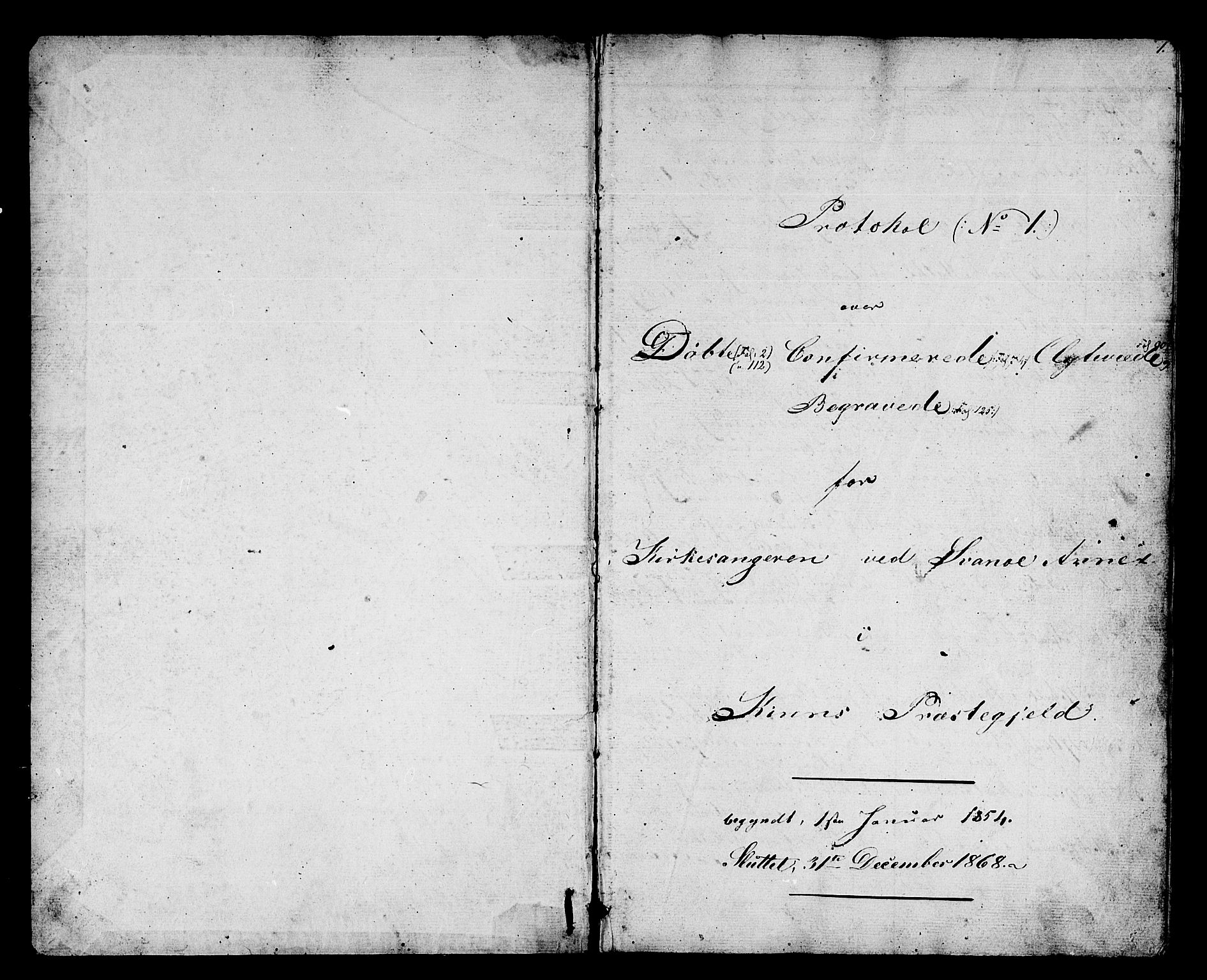 Kinn sokneprestembete, SAB/A-80801/H/Hab/Habc/L0001: Parish register (copy) no. C 1, 1854-1868, p. 1