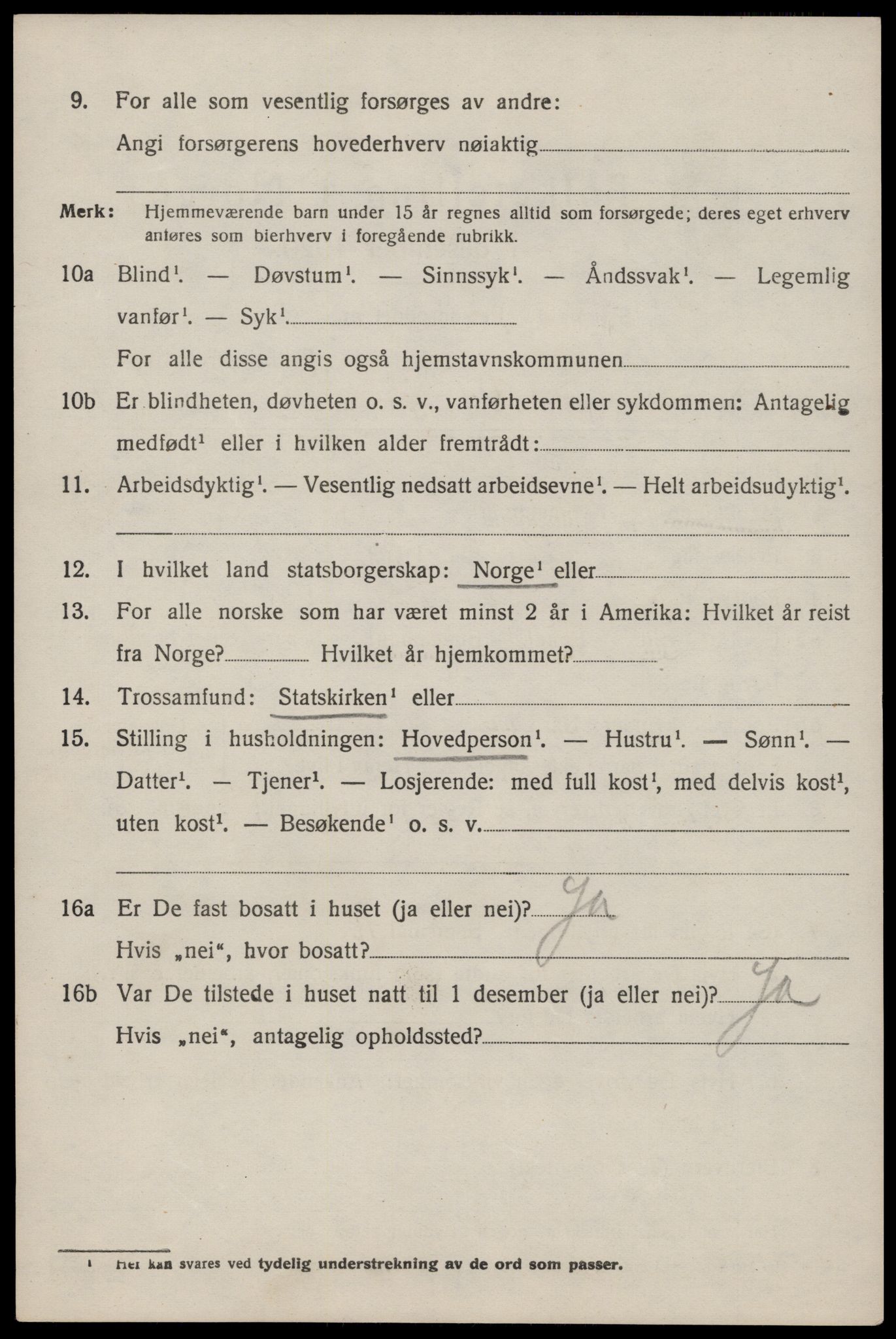 SAST, 1920 census for Hjelmeland, 1920, p. 3110