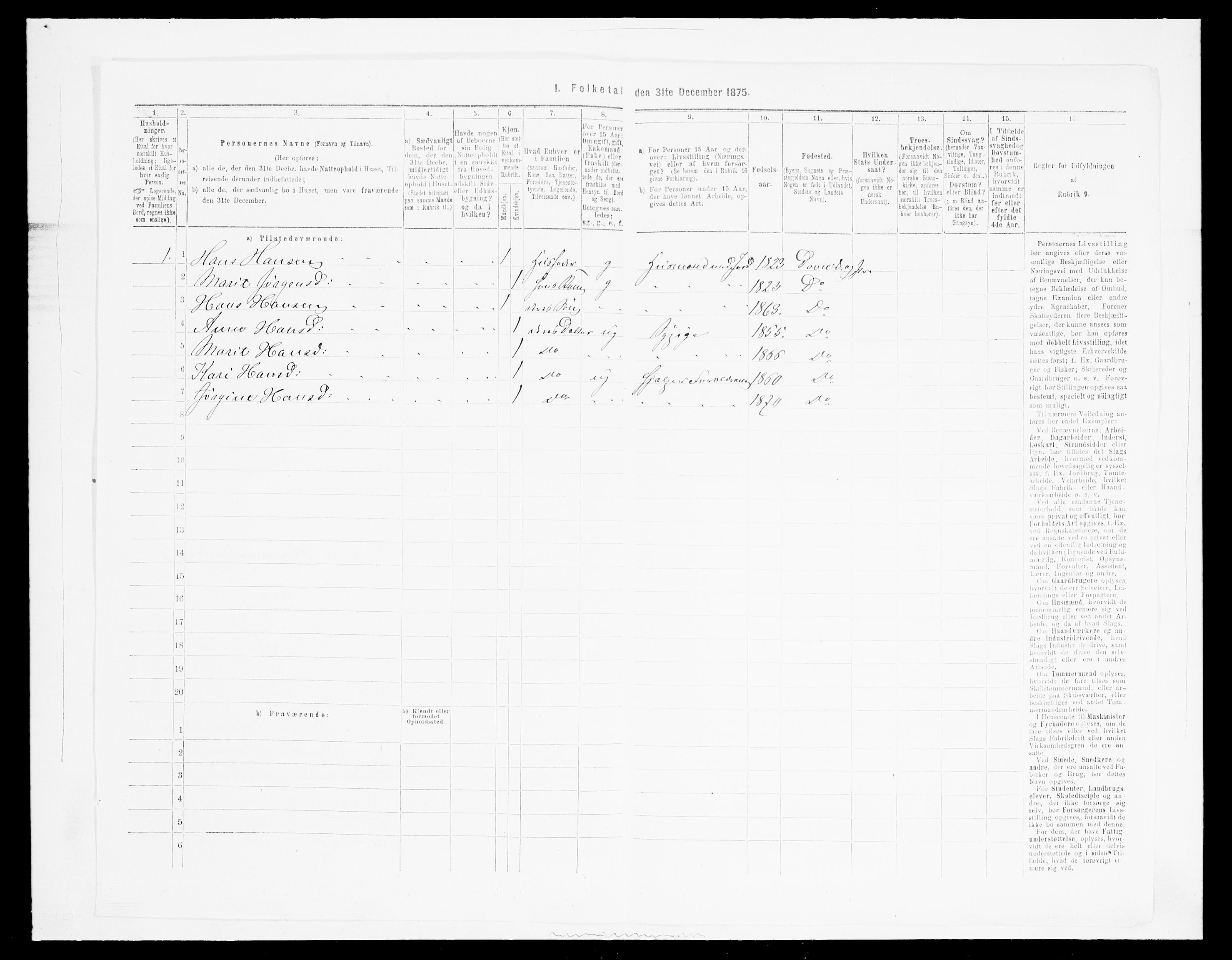 SAH, 1875 census for 0511P Dovre, 1875, p. 473