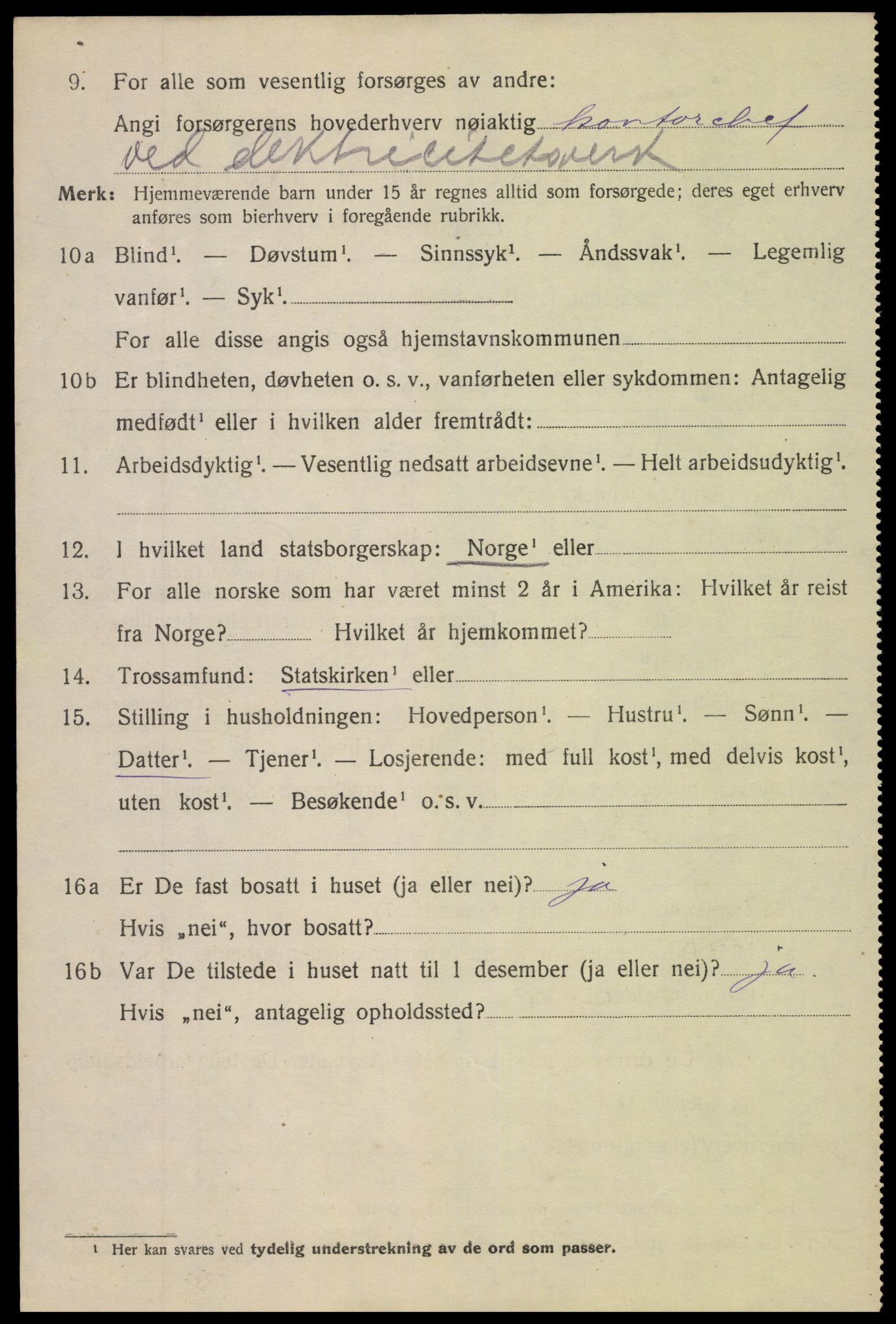 SAK, 1920 census for Arendal, 1920, p. 21033