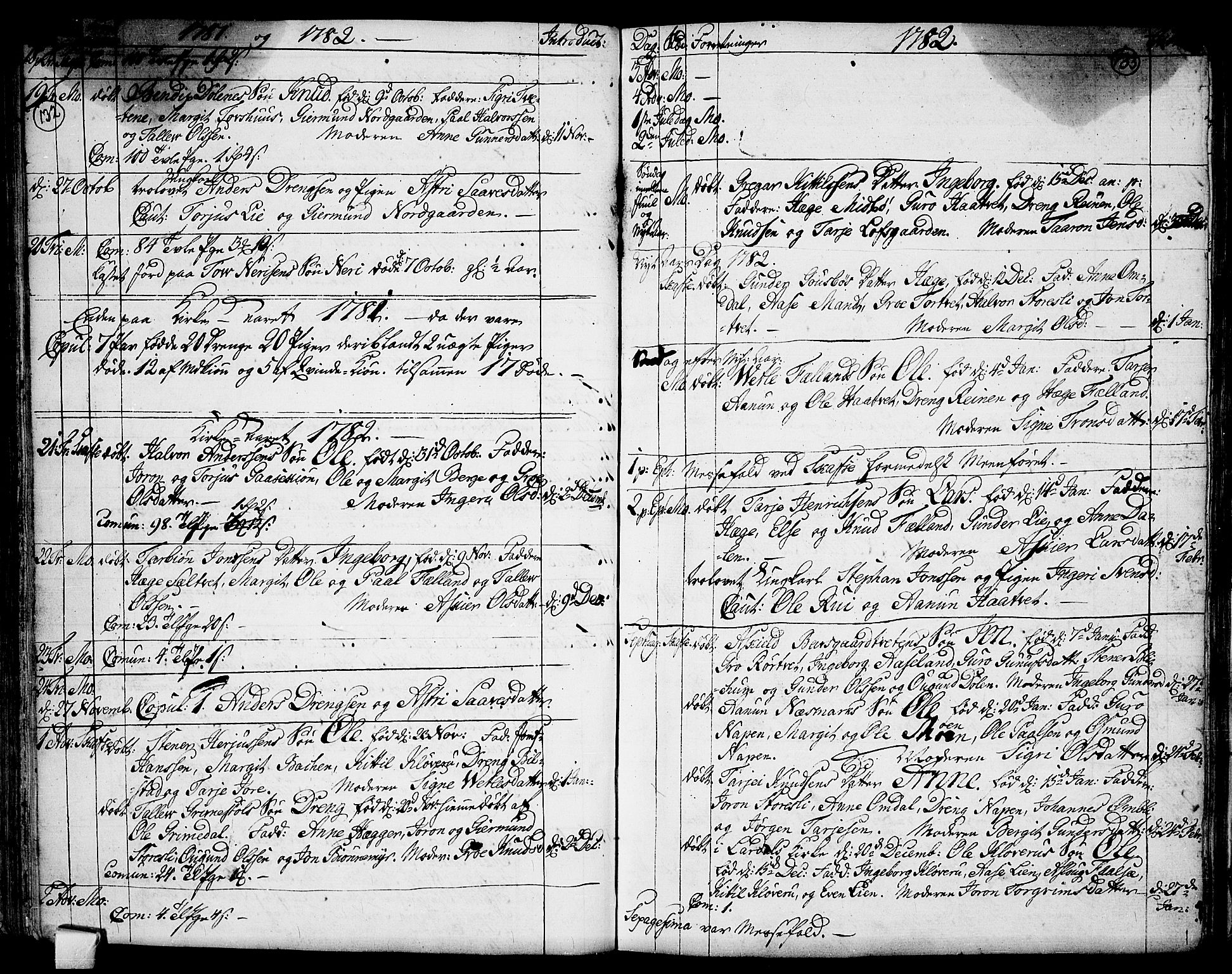 Mo kirkebøker, SAKO/A-286/F/Fa/L0002: Parish register (official) no. I 2, 1766-1799, p. 132-133