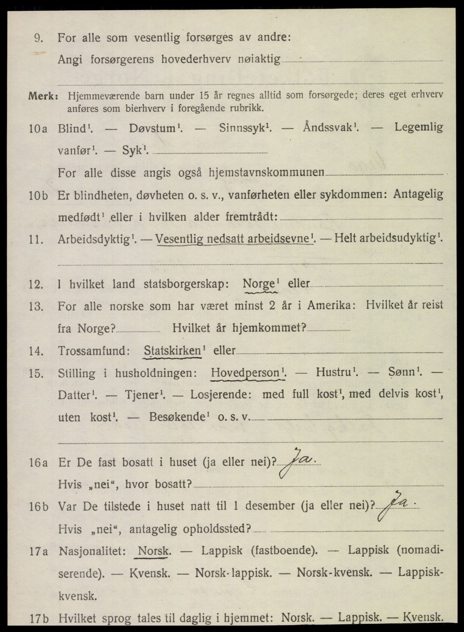 SAT, 1920 census for Vega, 1920, p. 1692