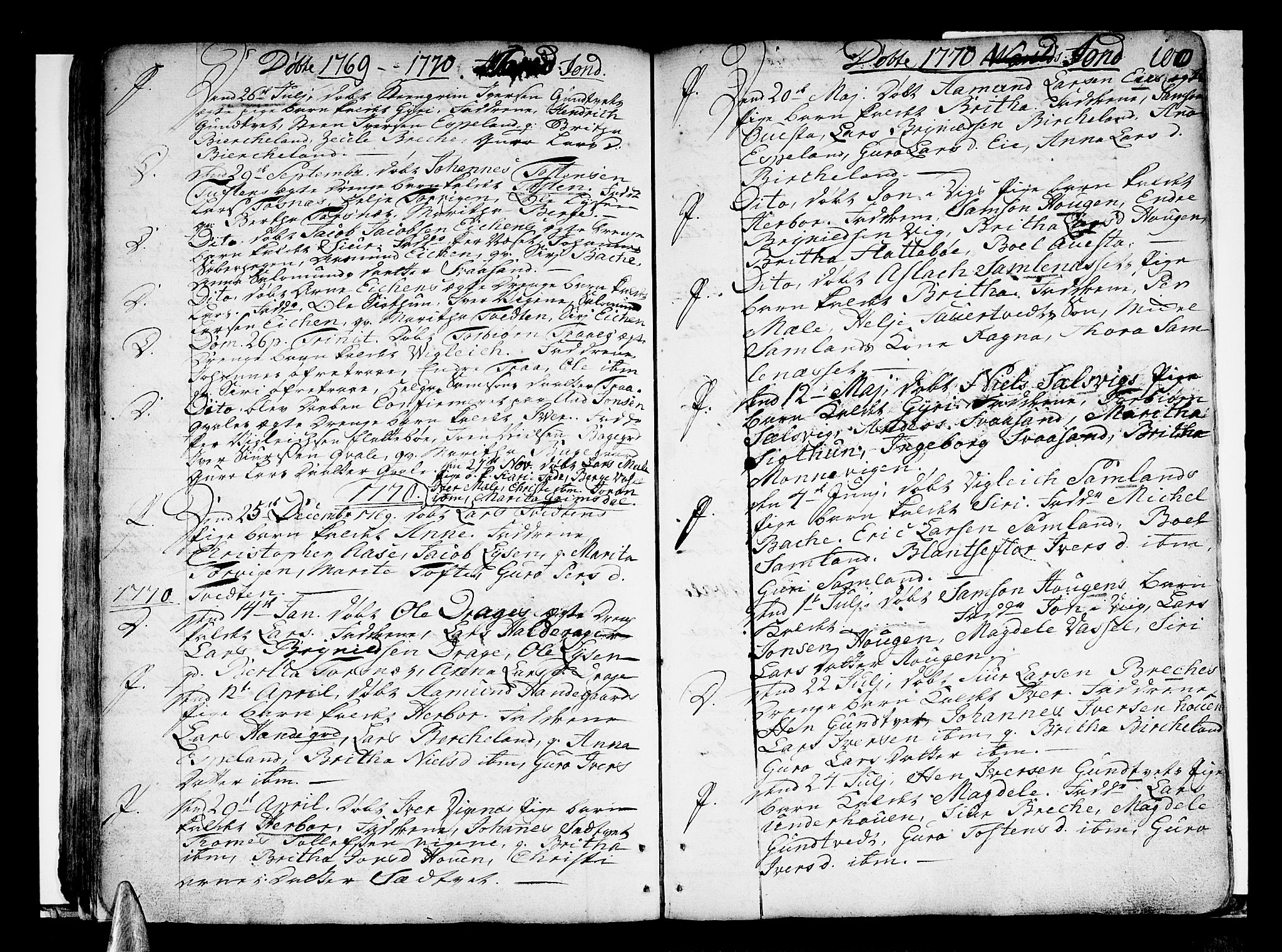 Strandebarm sokneprestembete, SAB/A-78401/H/Haa: Parish register (official) no. A 3 /2, 1751-1787, p. 100