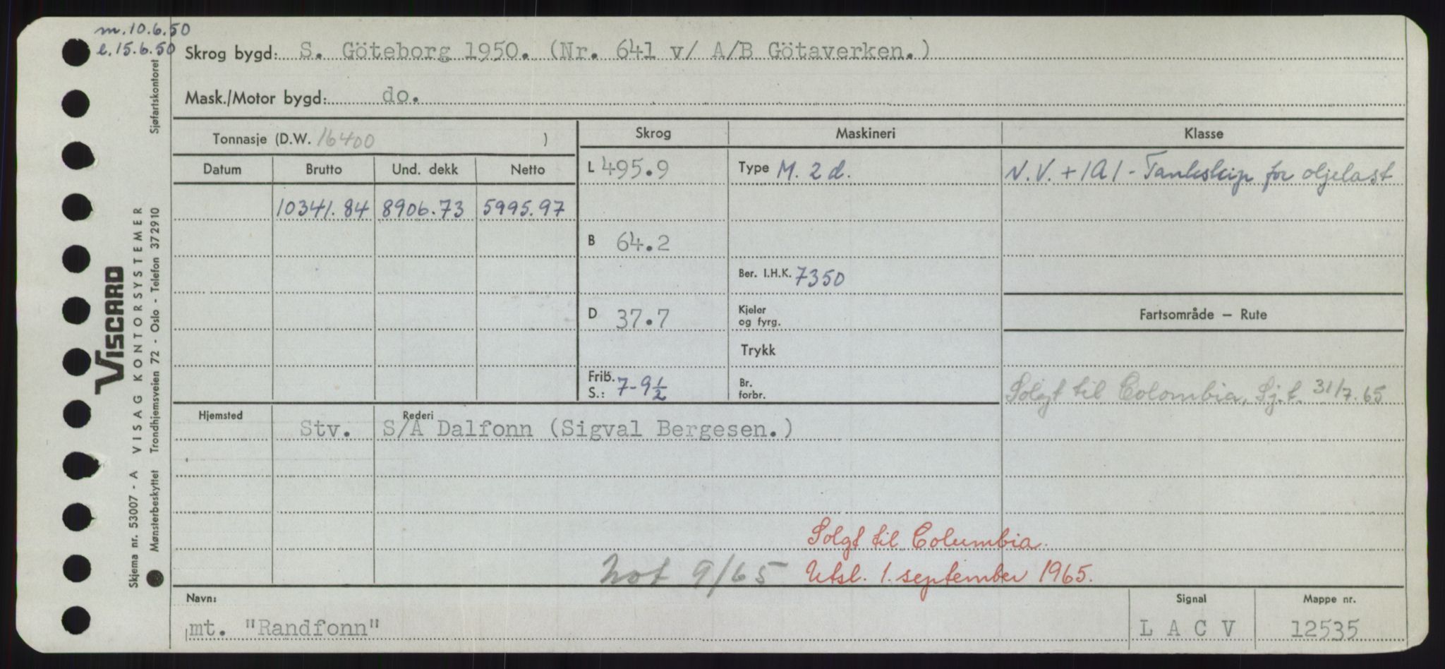 Sjøfartsdirektoratet med forløpere, Skipsmålingen, RA/S-1627/H/Hd/L0030: Fartøy, Q-Riv, p. 171