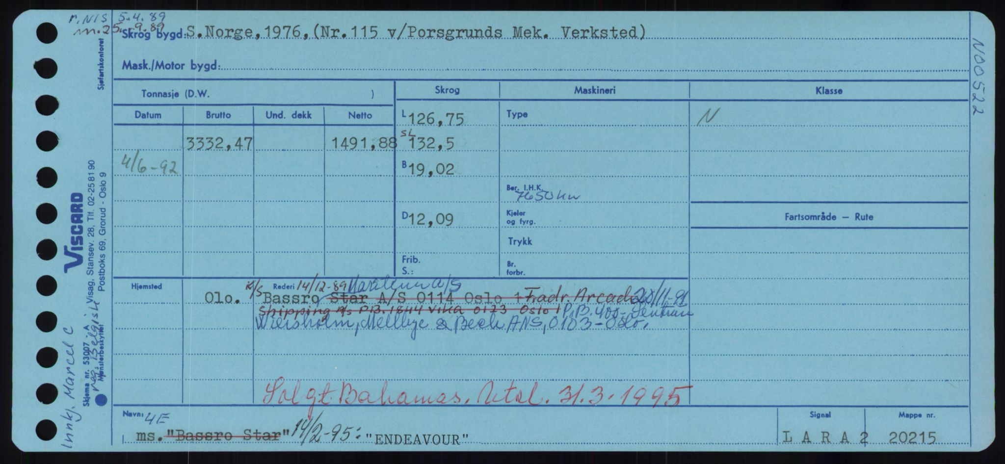 Sjøfartsdirektoratet med forløpere, Skipsmålingen, RA/S-1627/H/Hd/L0009: Fartøy, E, p. 411