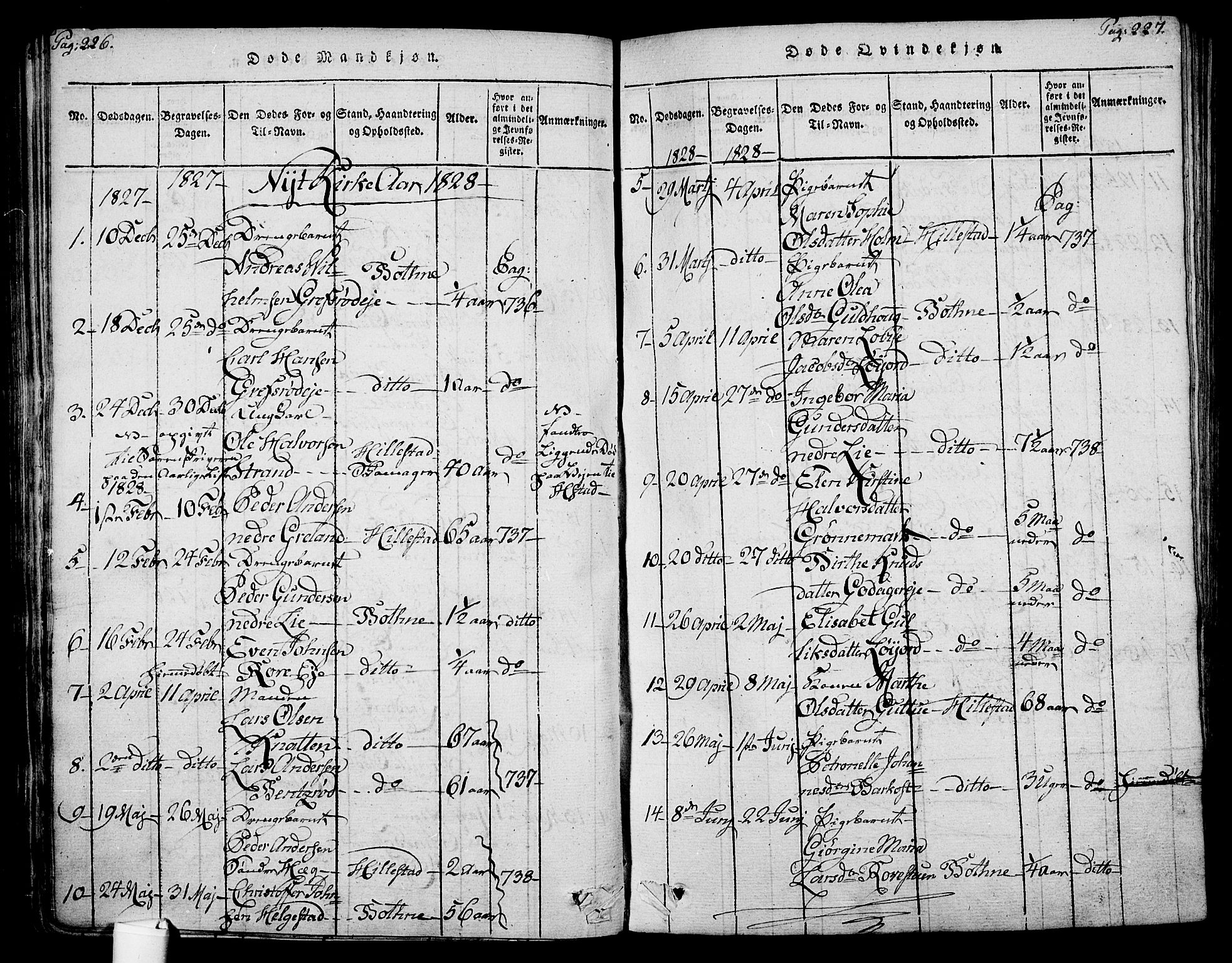 Botne kirkebøker, AV/SAKO-A-340/F/Fa/L0005: Parish register (official) no. I 5, 1814-1836, p. 226-227