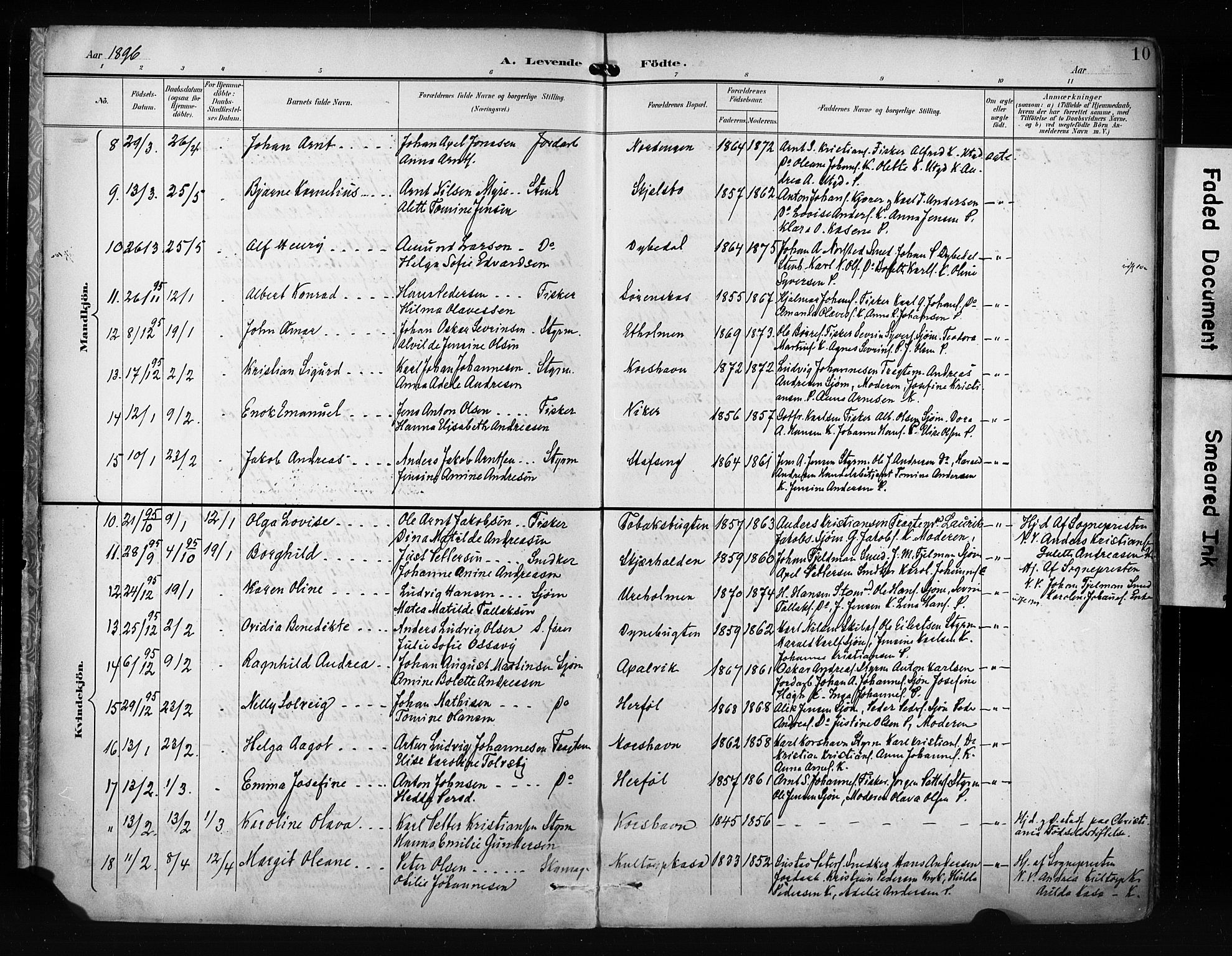 Hvaler prestekontor Kirkebøker, AV/SAO-A-2001/F/Fa/L0009: Parish register (official) no. I 9, 1895-1906, p. 10