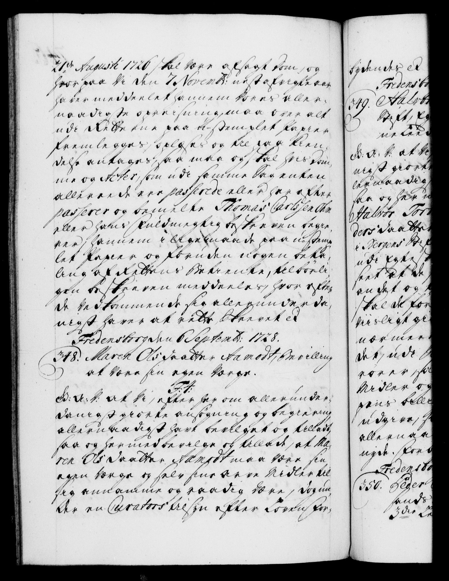 Danske Kanselli 1572-1799, AV/RA-EA-3023/F/Fc/Fca/Fcaa/L0025: Norske registre, 1726-1728, p. 746b