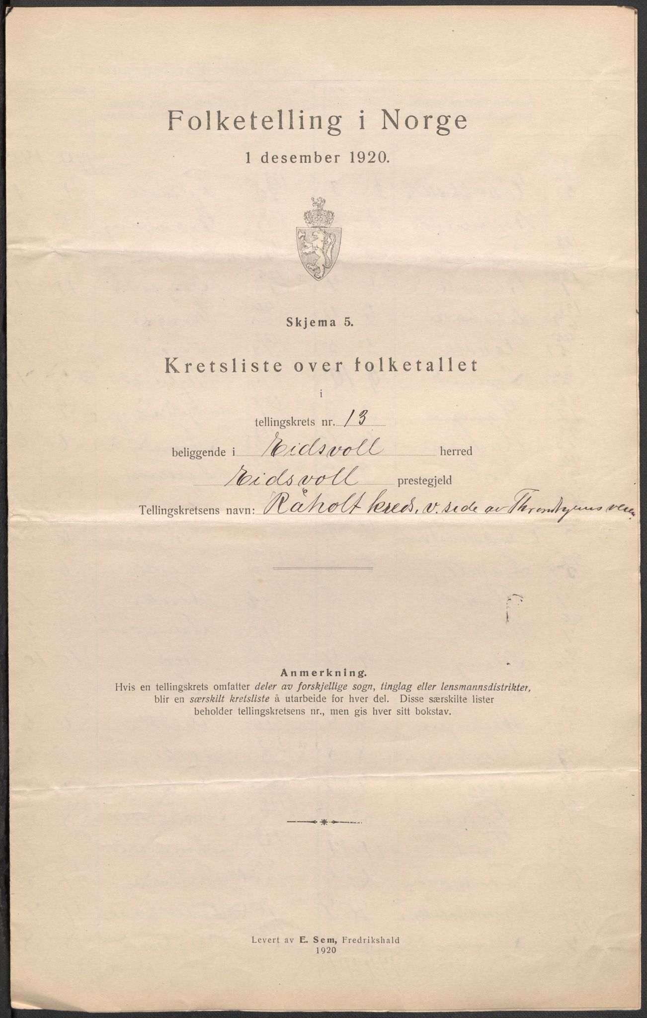 SAO, 1920 census for Eidsvoll, 1920, p. 59