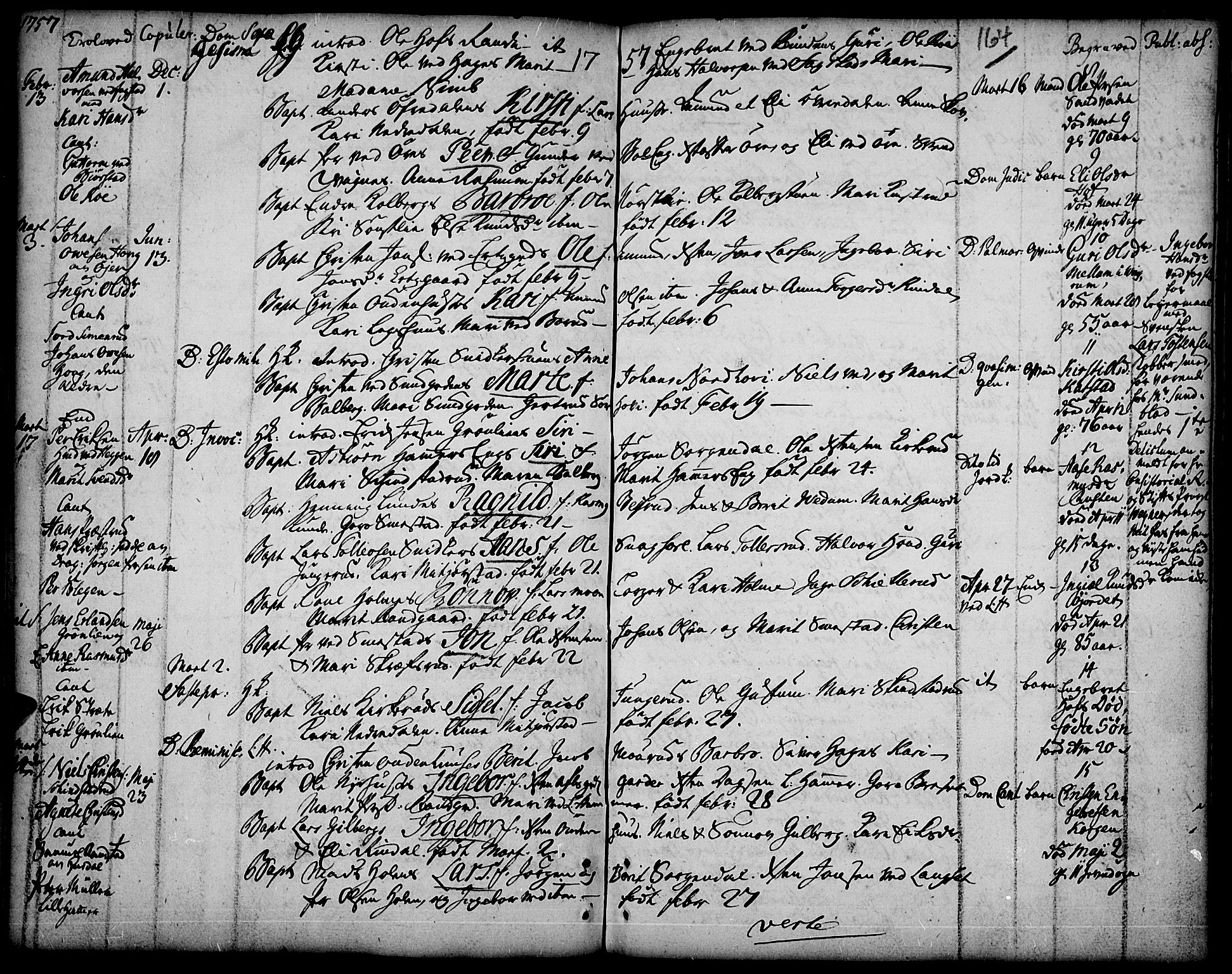 Fåberg prestekontor, SAH/PREST-086/H/Ha/Haa/L0001: Parish register (official) no. 1, 1727-1775, p. 164