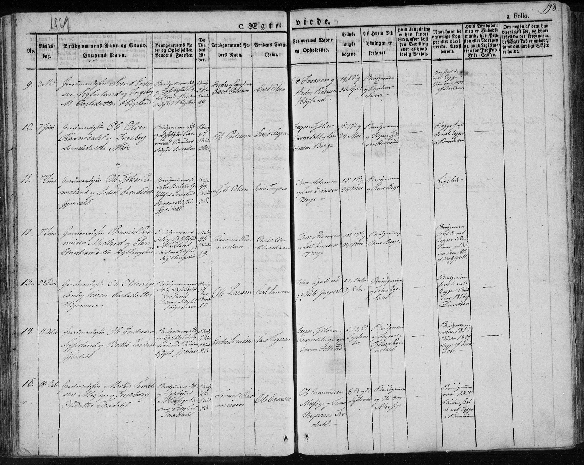 Lye sokneprestkontor, AV/SAST-A-101794/001/30BA/L0004: Parish register (official) no. A 4, 1826-1841, p. 198