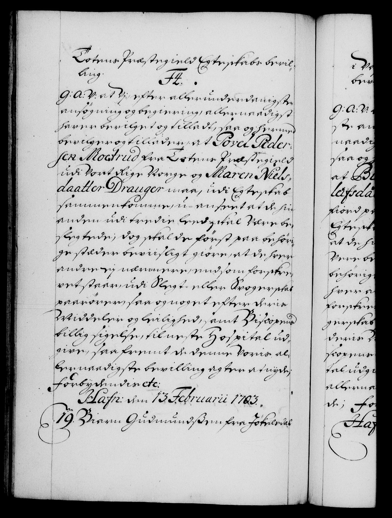 Danske Kanselli 1572-1799, AV/RA-EA-3023/F/Fc/Fca/Fcaa/L0018: Norske registre, 1699-1703, p. 449b