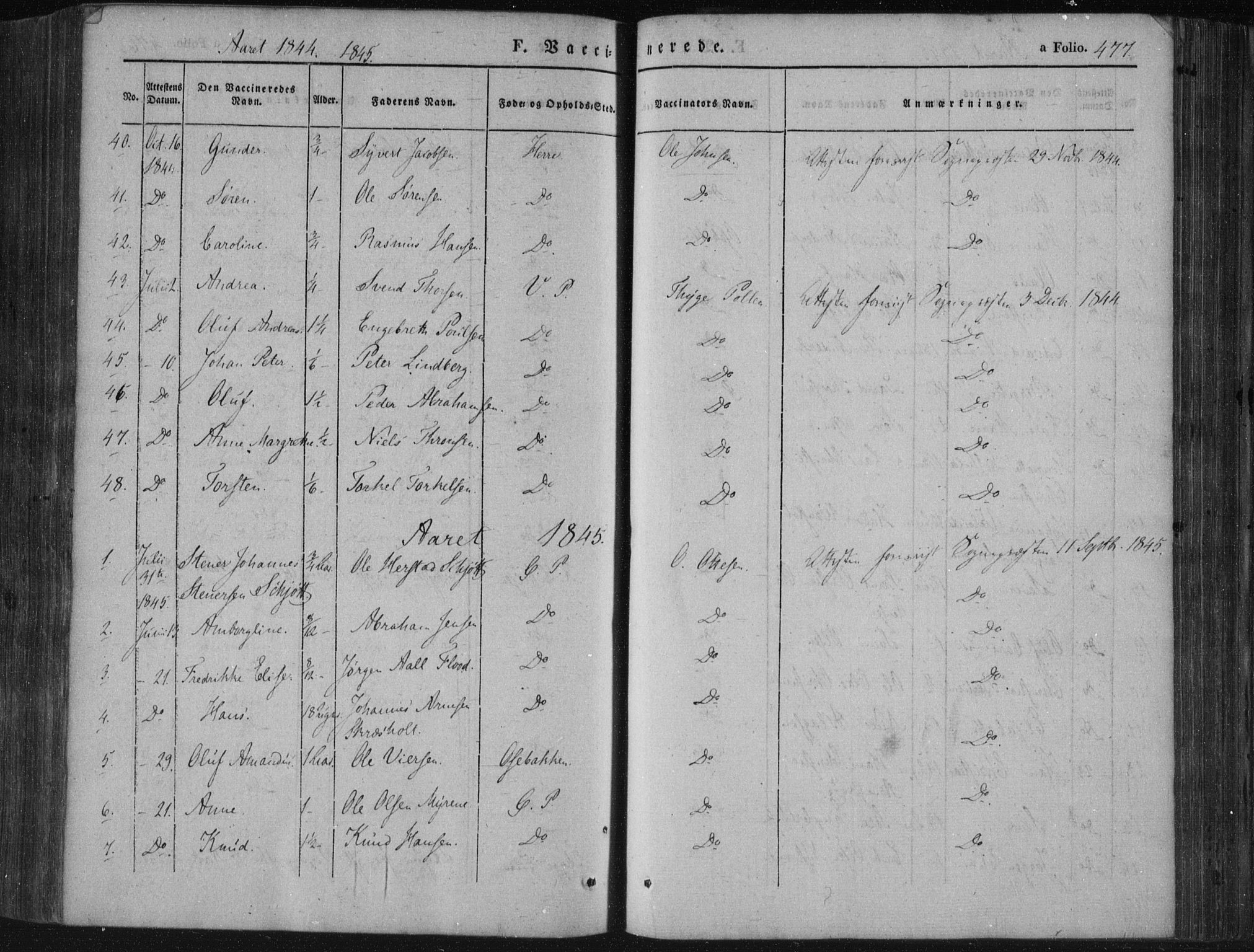 Porsgrunn kirkebøker , SAKO/A-104/F/Fa/L0006: Parish register (official) no. 6, 1841-1857, p. 477