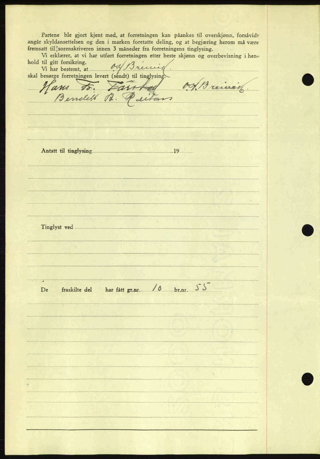 Romsdal sorenskriveri, AV/SAT-A-4149/1/2/2C: Mortgage book no. A14, 1943-1943, Diary no: : 1102/1943