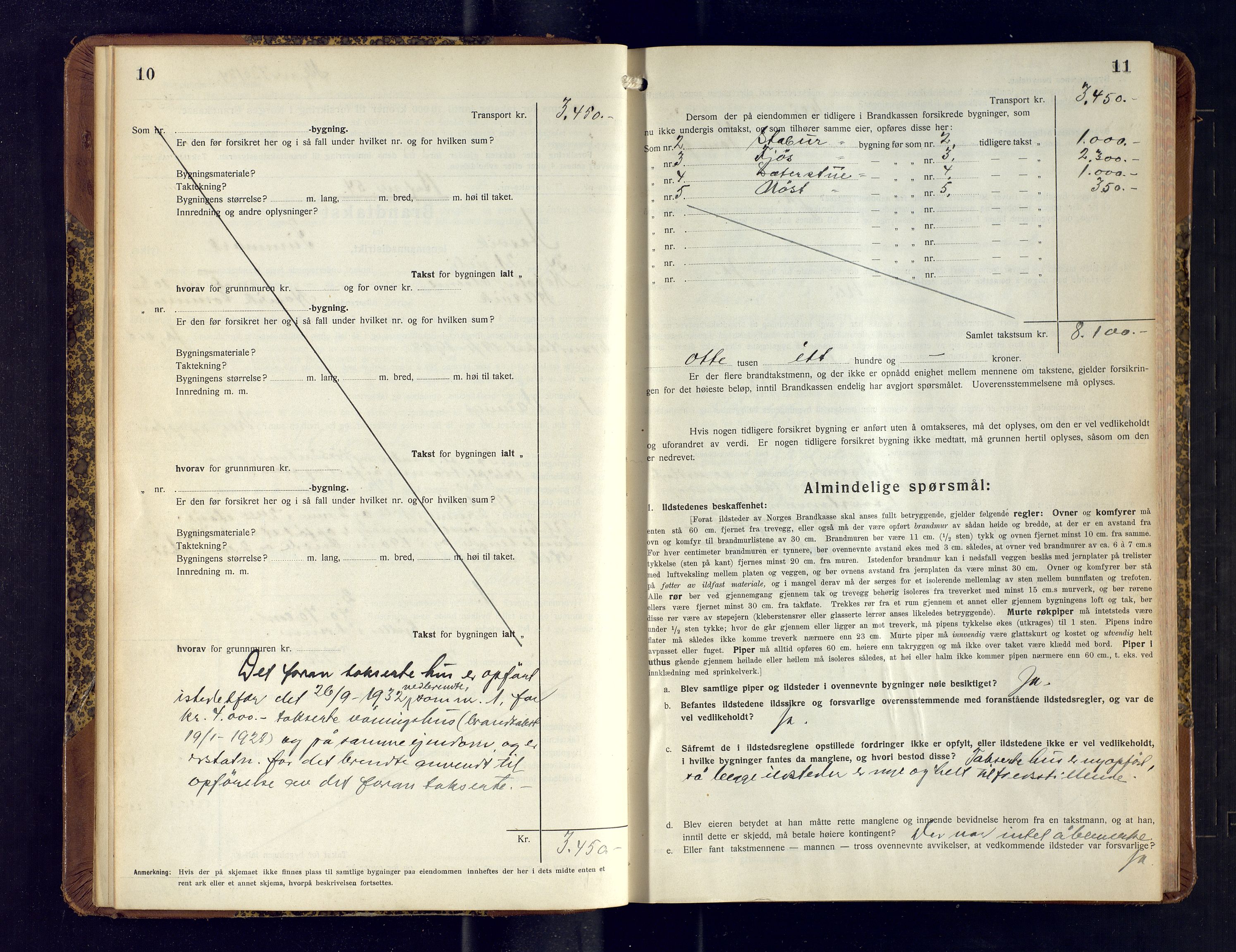 Hasvik lensmannskontor, AV/SATØ-SATO-164/Fob/L0009: Branntakstprotokoll, 1934-1939, p. 10-11