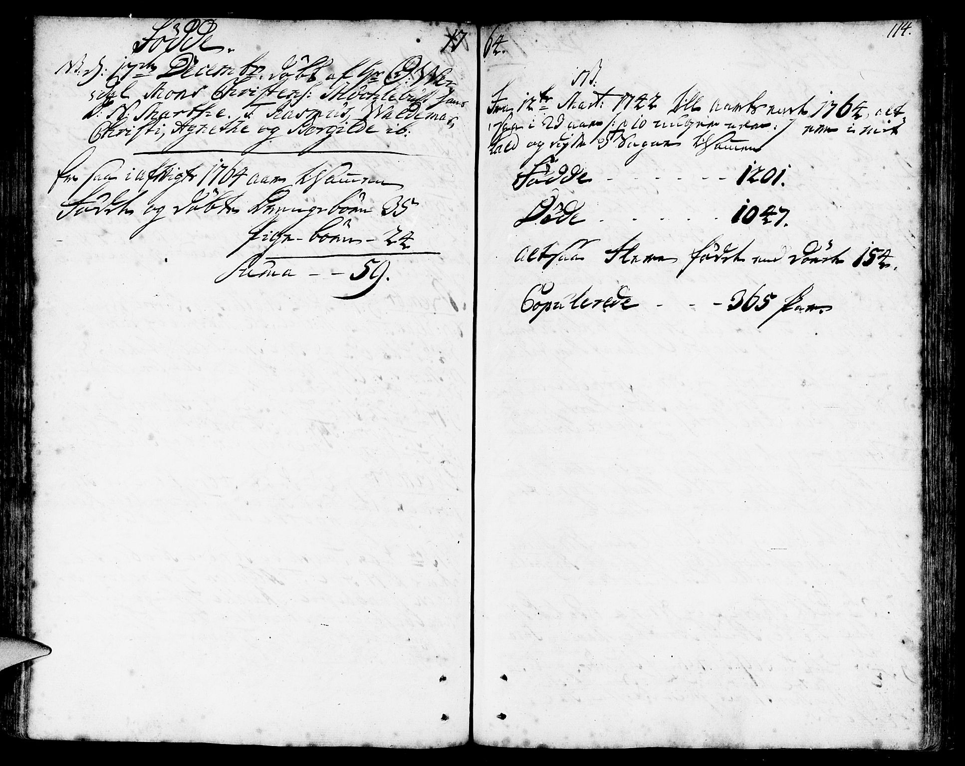 Davik sokneprestembete, AV/SAB-A-79701/H/Haa/Haaa/L0002: Parish register (official) no. A 2, 1742-1816, p. 114