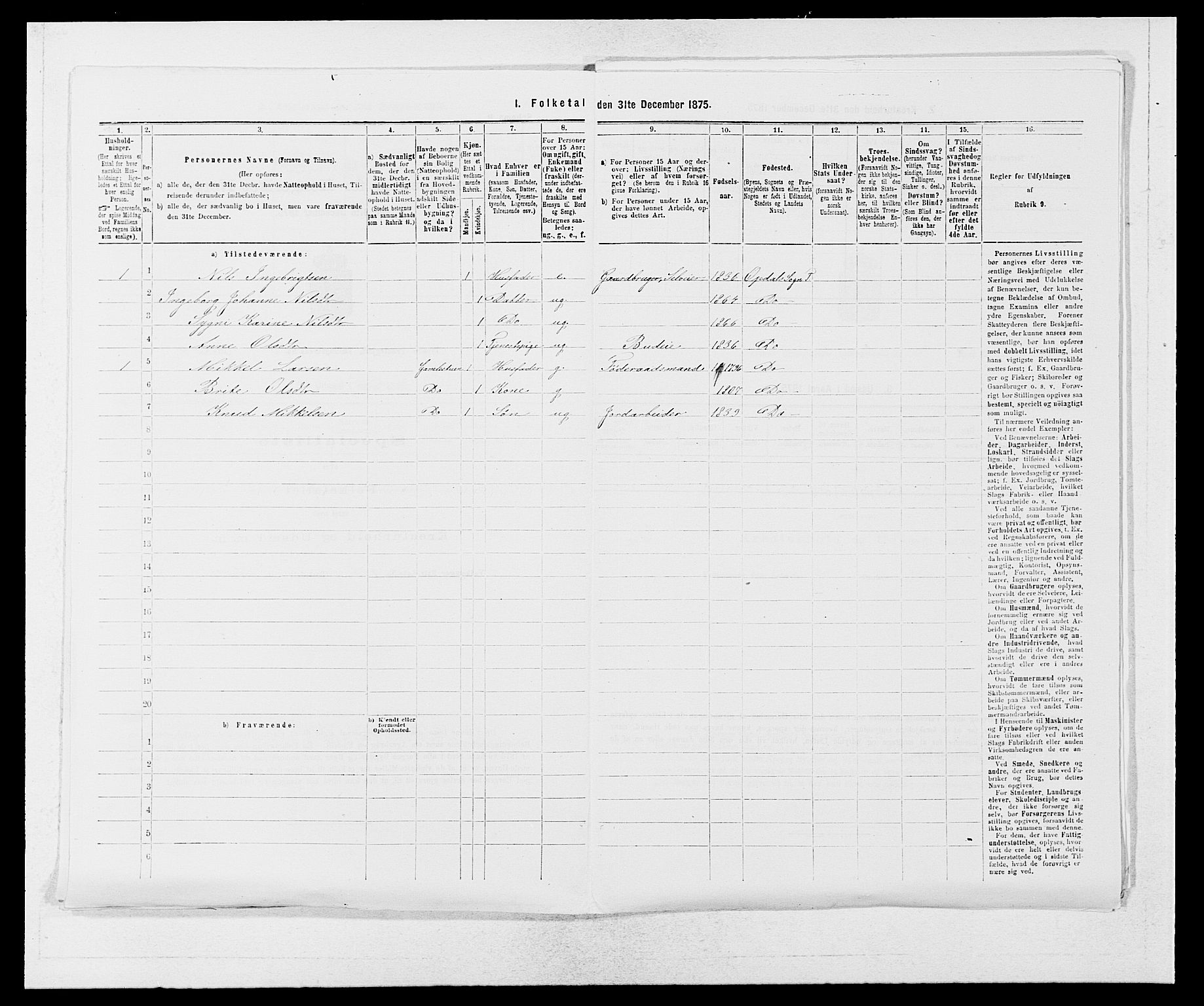 SAB, 1875 census for 1223P Tysnes, 1875, p. 555