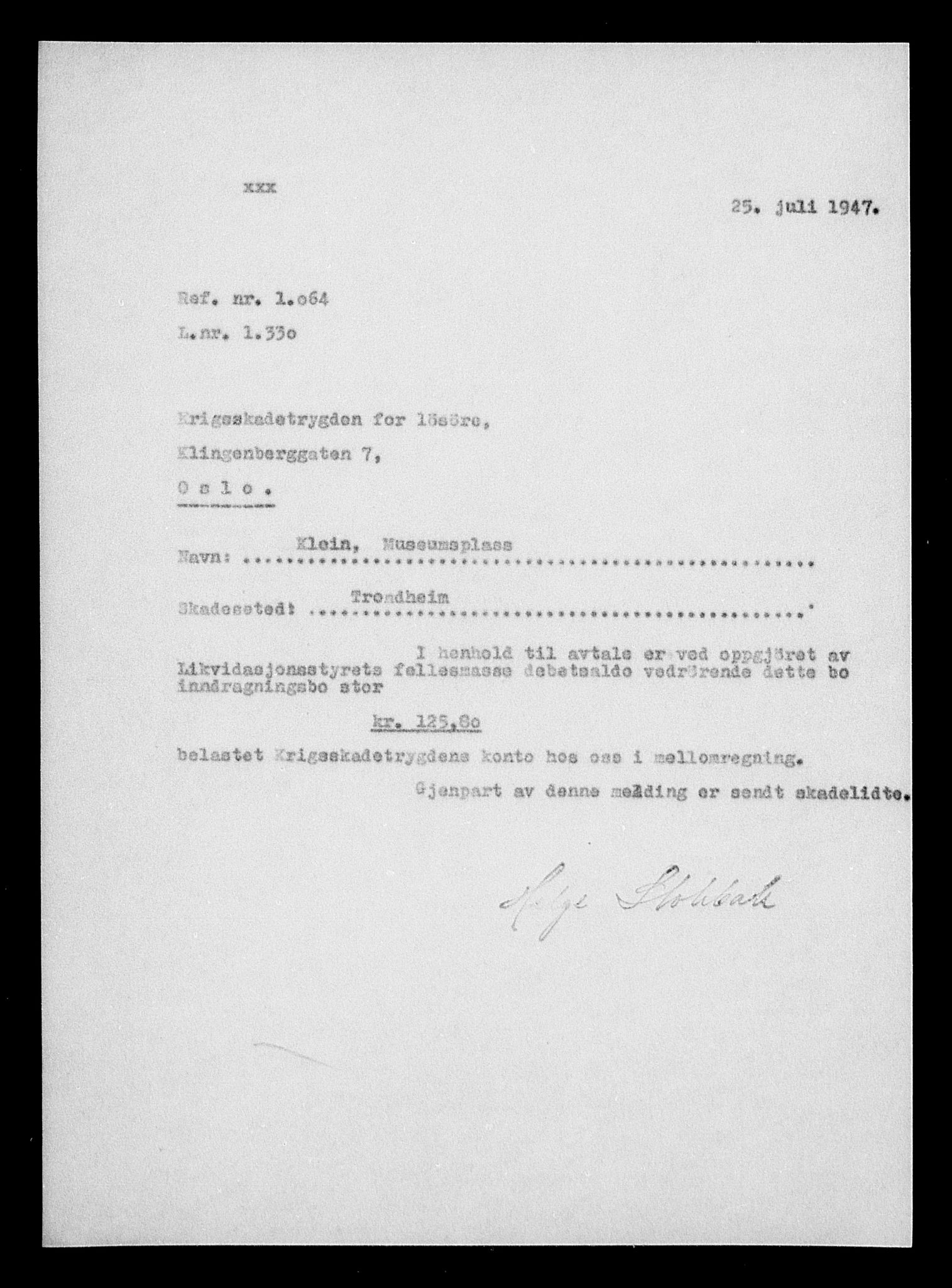 Justisdepartementet, Tilbakeføringskontoret for inndratte formuer, AV/RA-S-1564/H/Hc/Hca/L0902: --, 1945-1947, p. 175