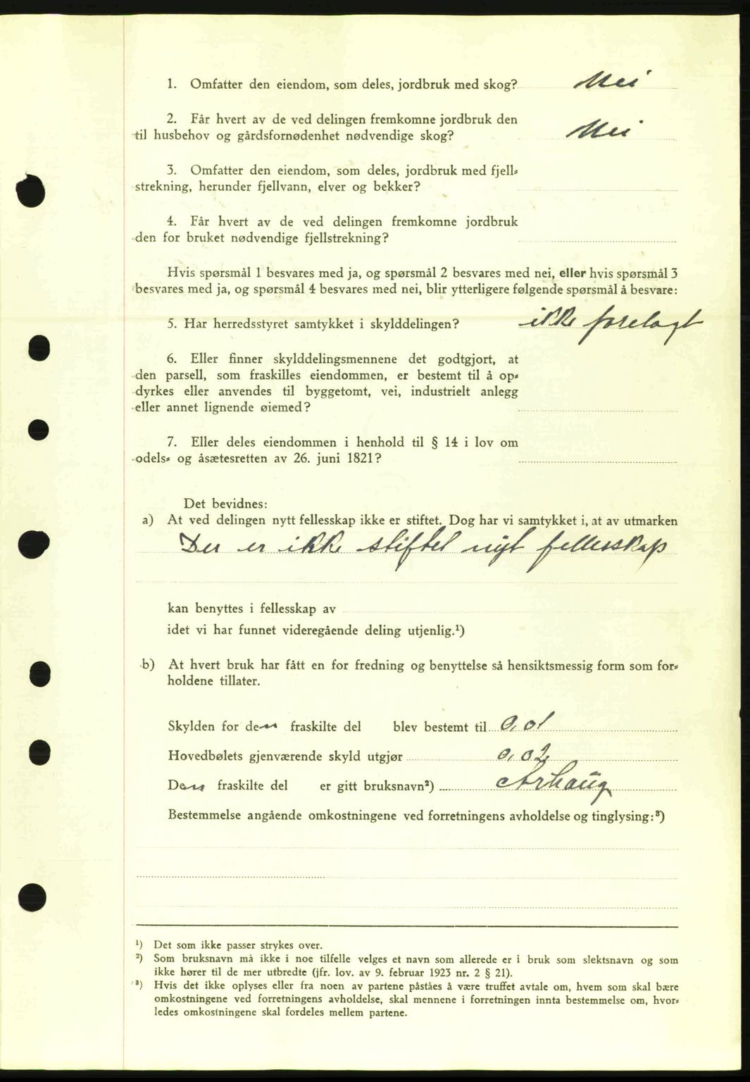 Nordre Sunnmøre sorenskriveri, SAT/A-0006/1/2/2C/2Ca: Mortgage book no. A20a, 1945-1945, Diary no: : 681/1945