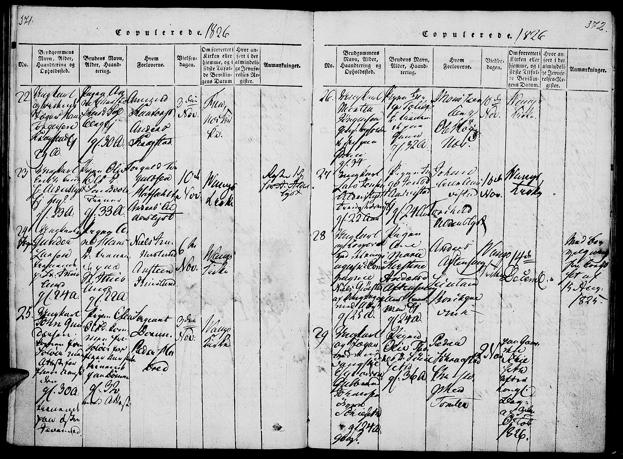 Vang prestekontor, Hedmark, AV/SAH-PREST-008/H/Ha/Haa/L0008: Parish register (official) no. 8, 1815-1826, p. 271-272